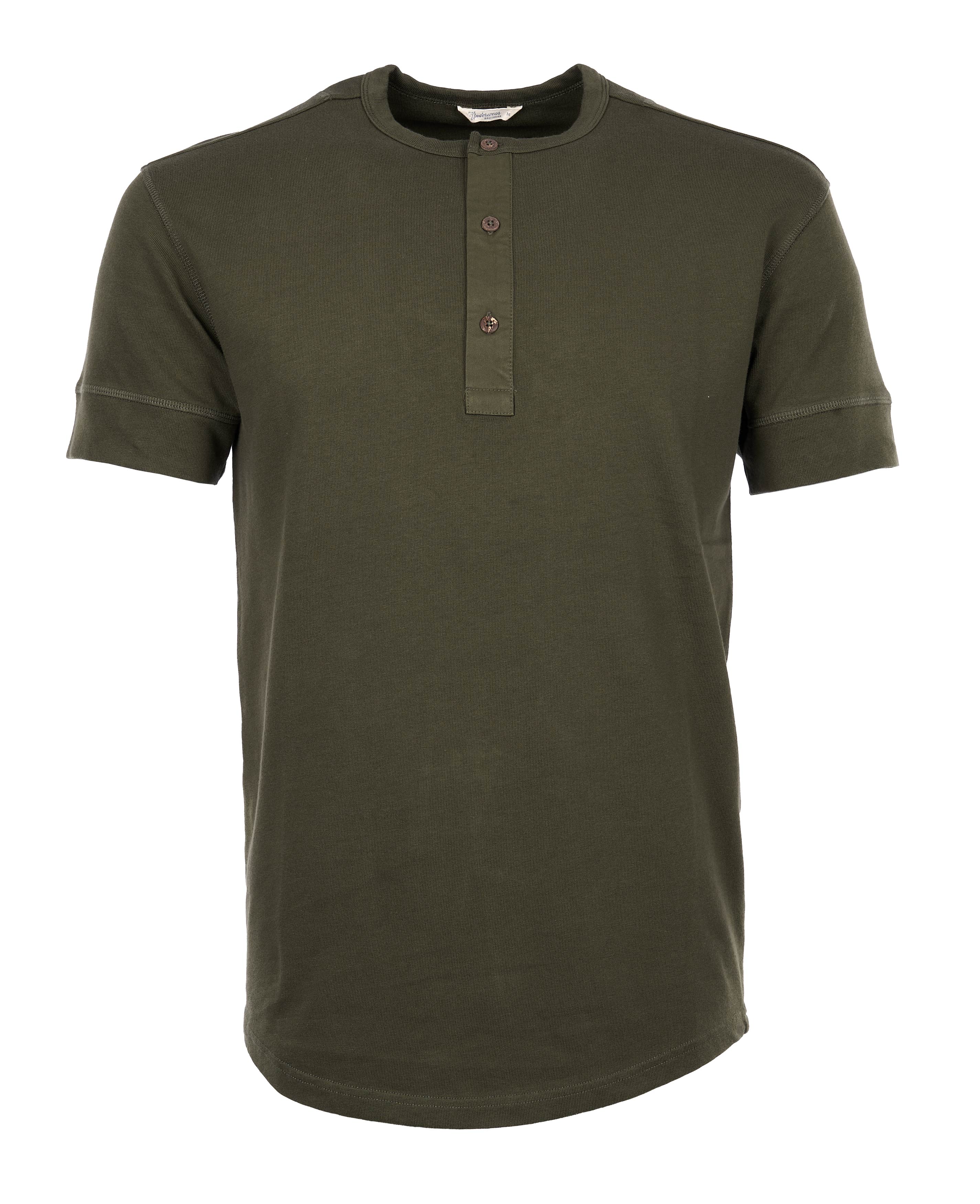 1927 Henley Shirt short sleeve Mojave green