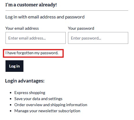 12900 - Onlineshop-PW vergessen