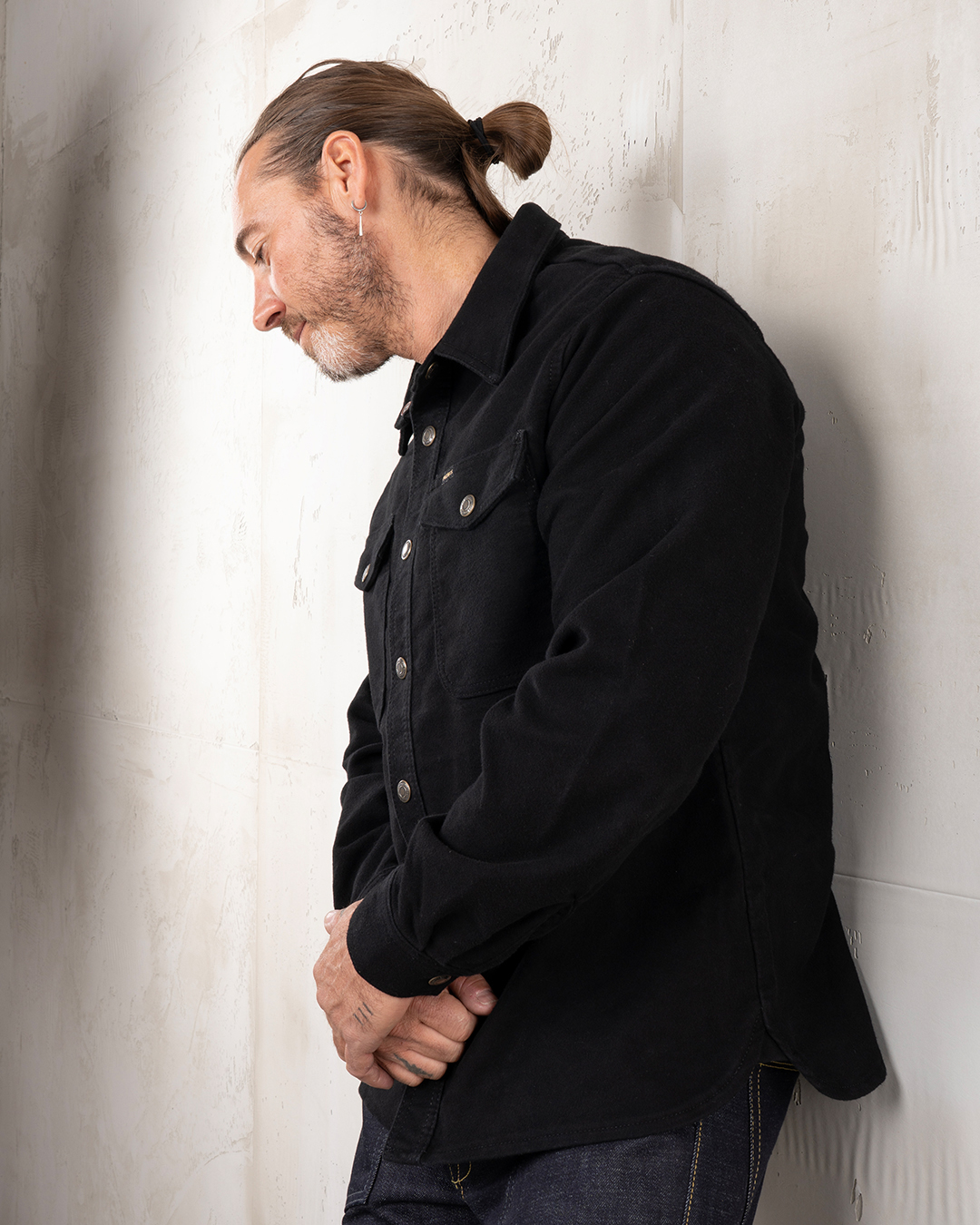 1943 CPO Shirt Moleskin sulphur black