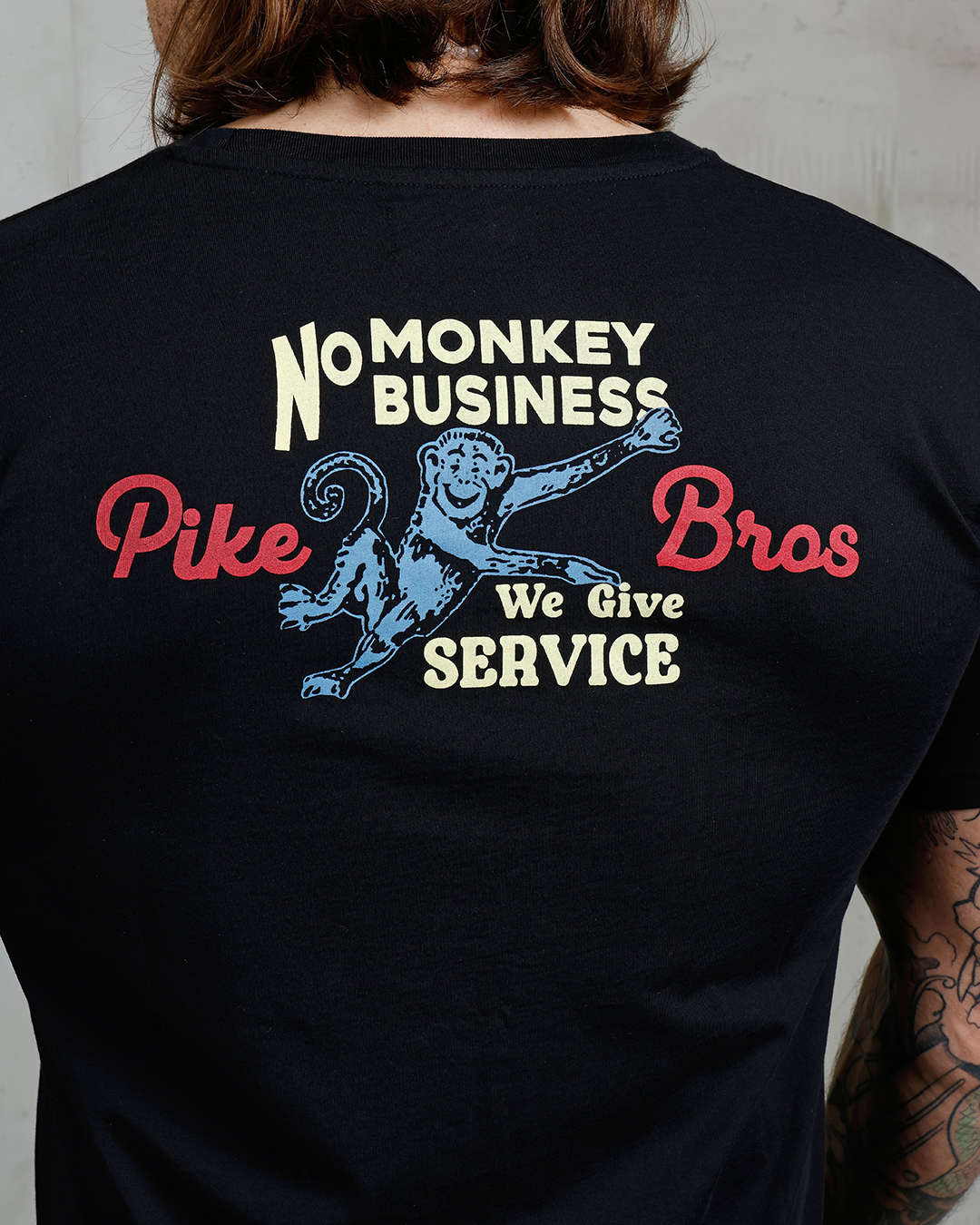 1969 Sports Tee No Monkey Business Black
