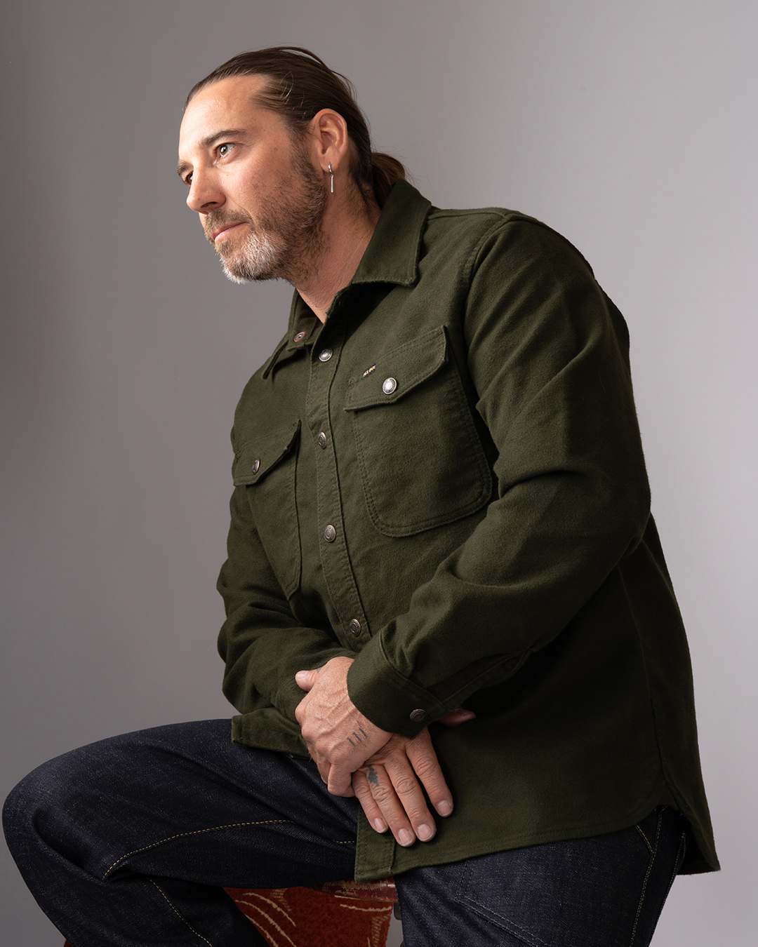 moss dress shirt Moss Green Brushed Cotton Shirt