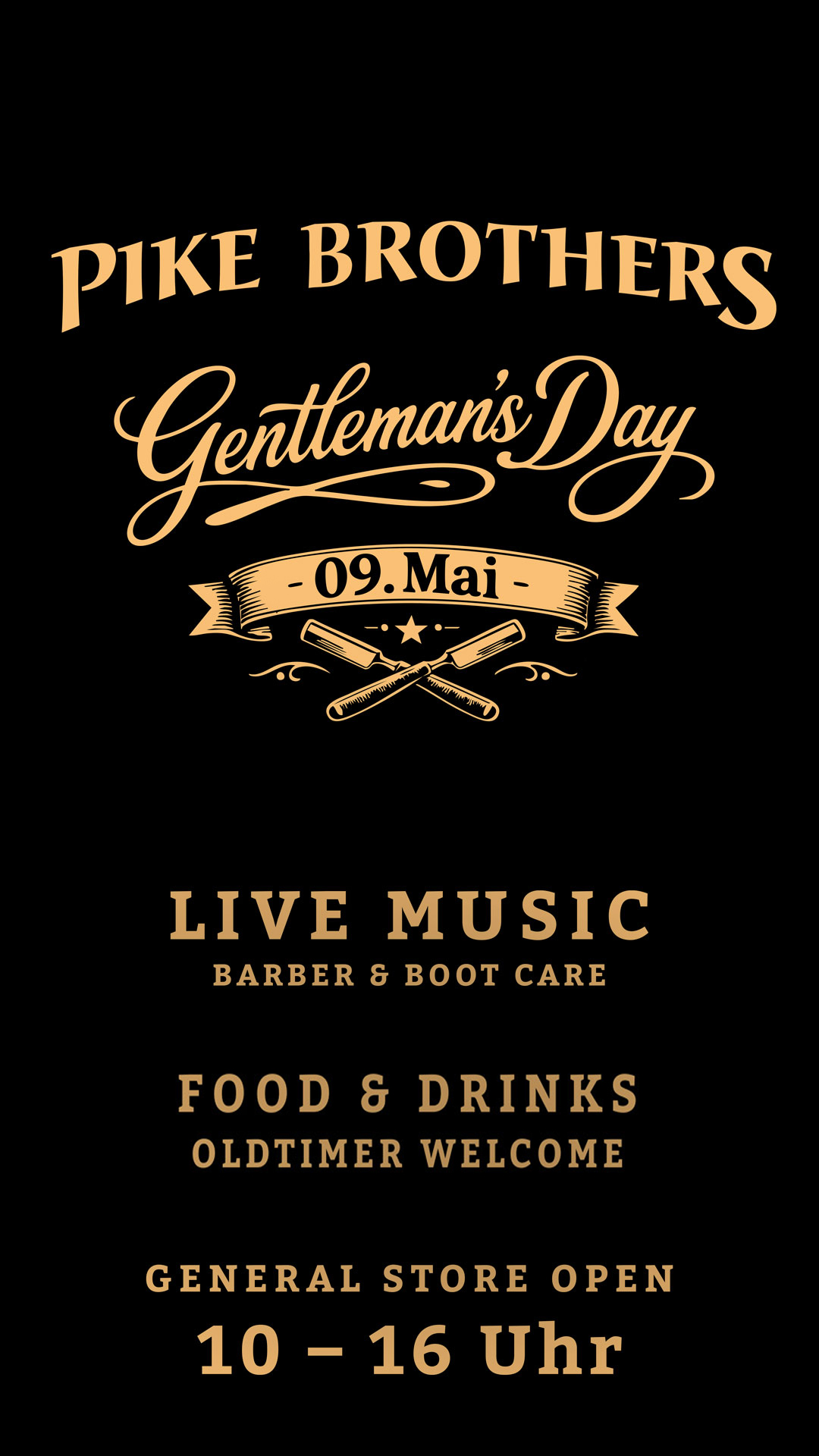 Pike Brothers Gentlemans Day am 9. Mai