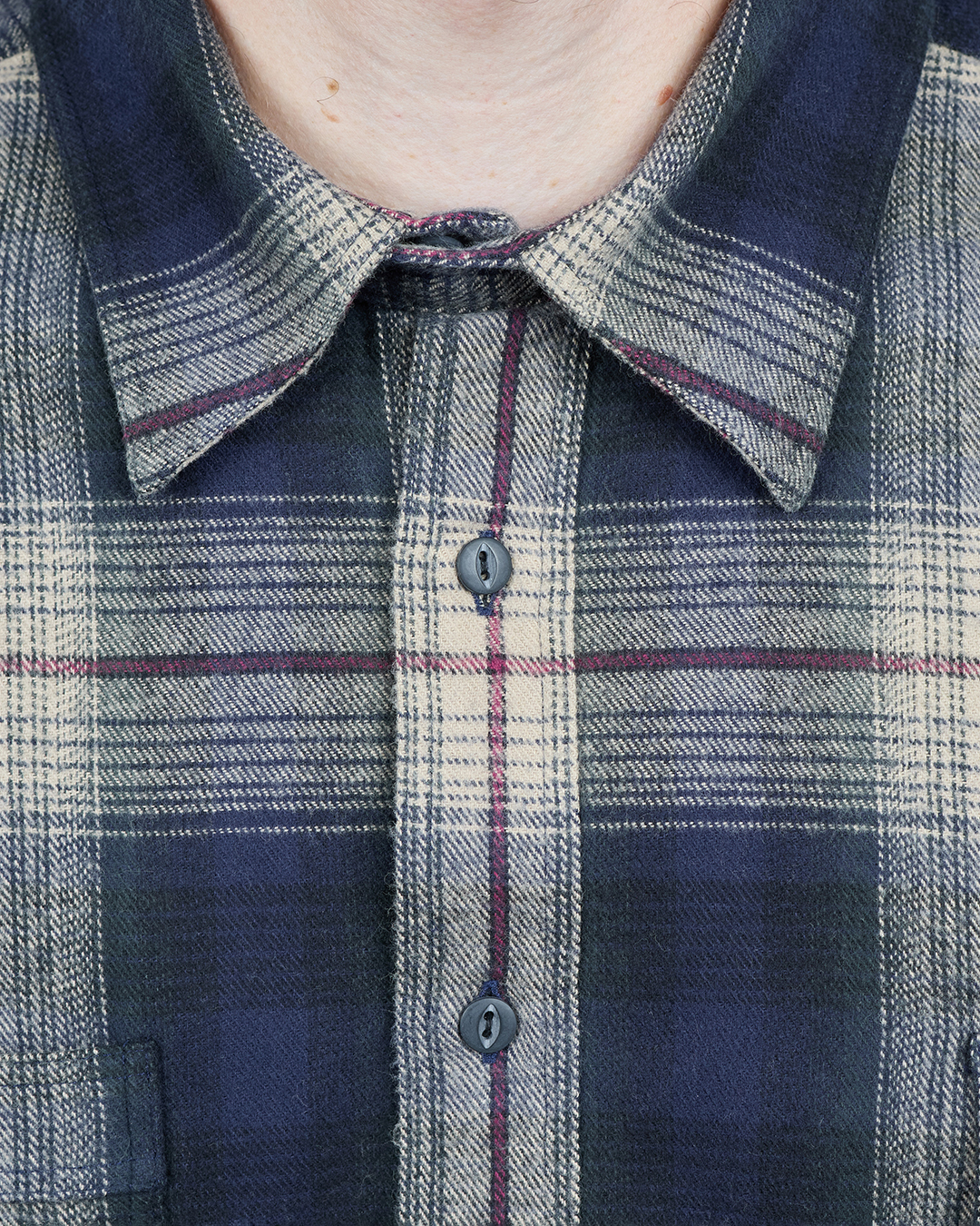 1937 Roamer Shirt blue beige check flannel