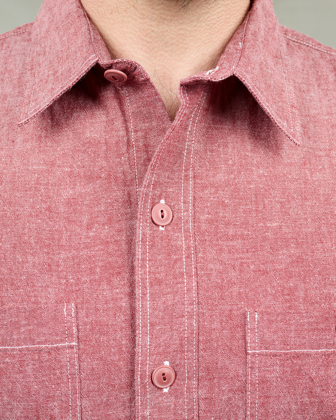 1940 USN Chambray Shirt Harbor Red