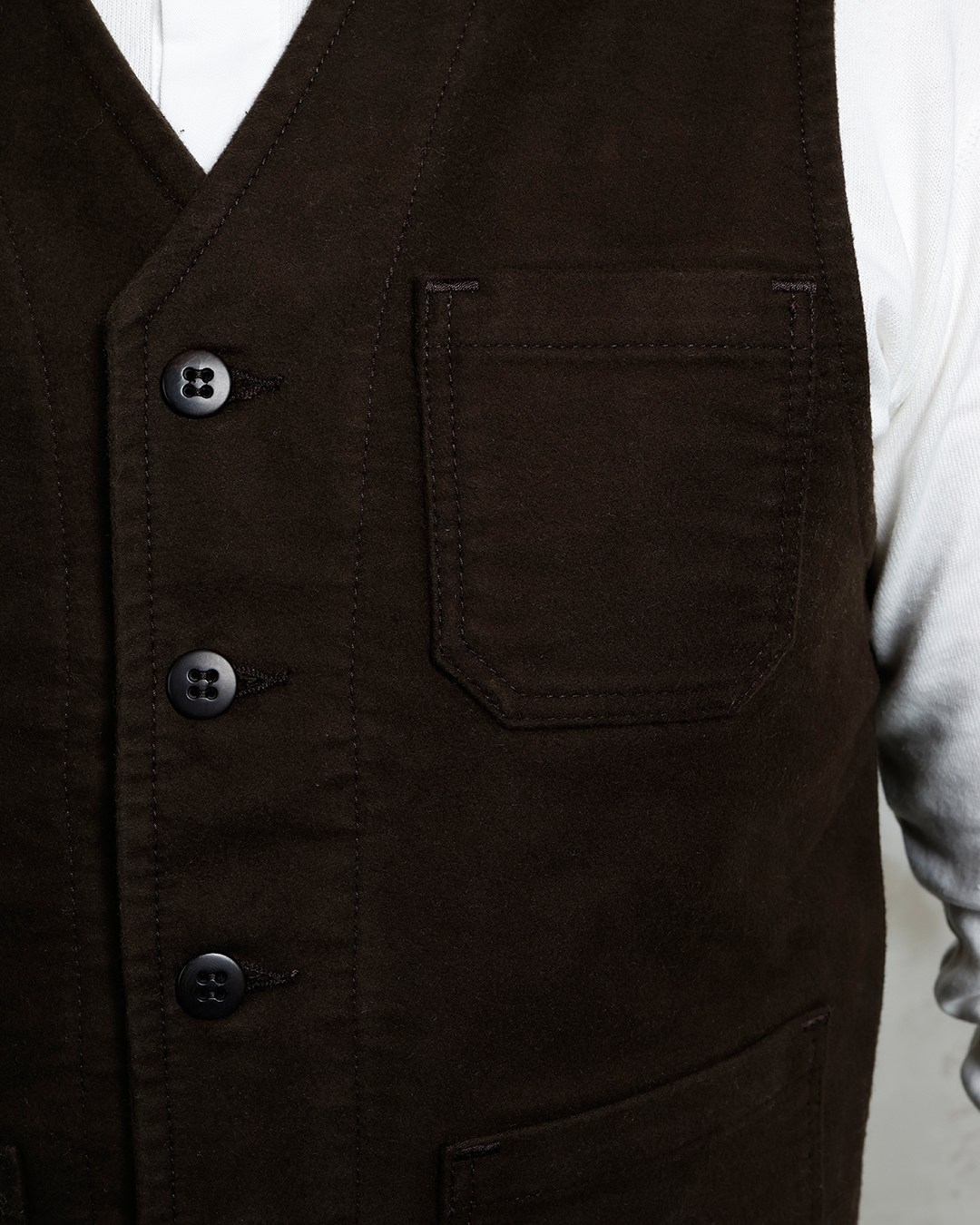 1937 Roamer Vest Moleskin soil brown