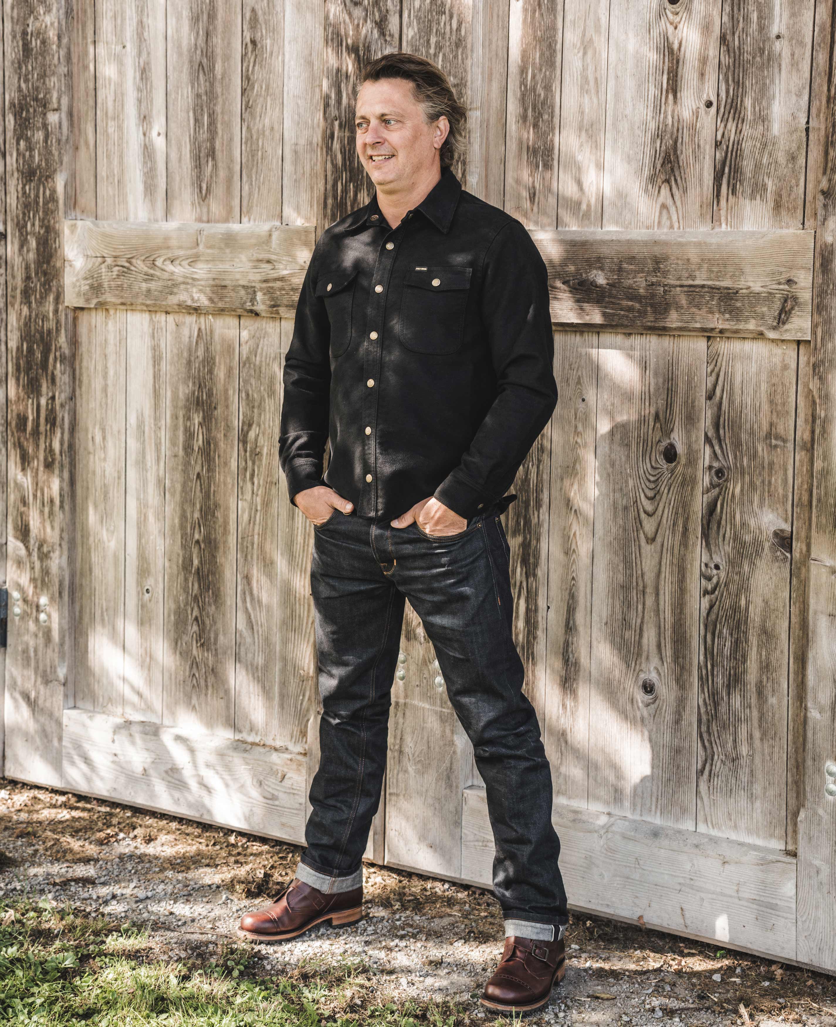 1943 CPO Shirt Moleskin sulphur black