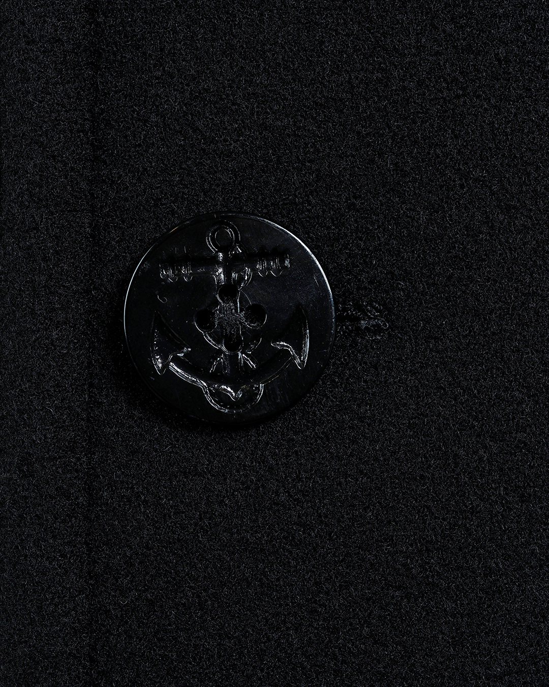 1938 Pea Coat Black Wool