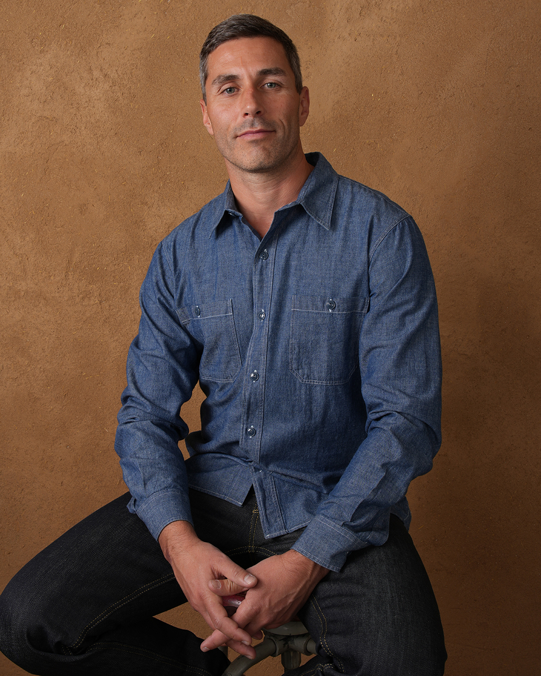 1940 USN Chambray Shirt Harbor Blue