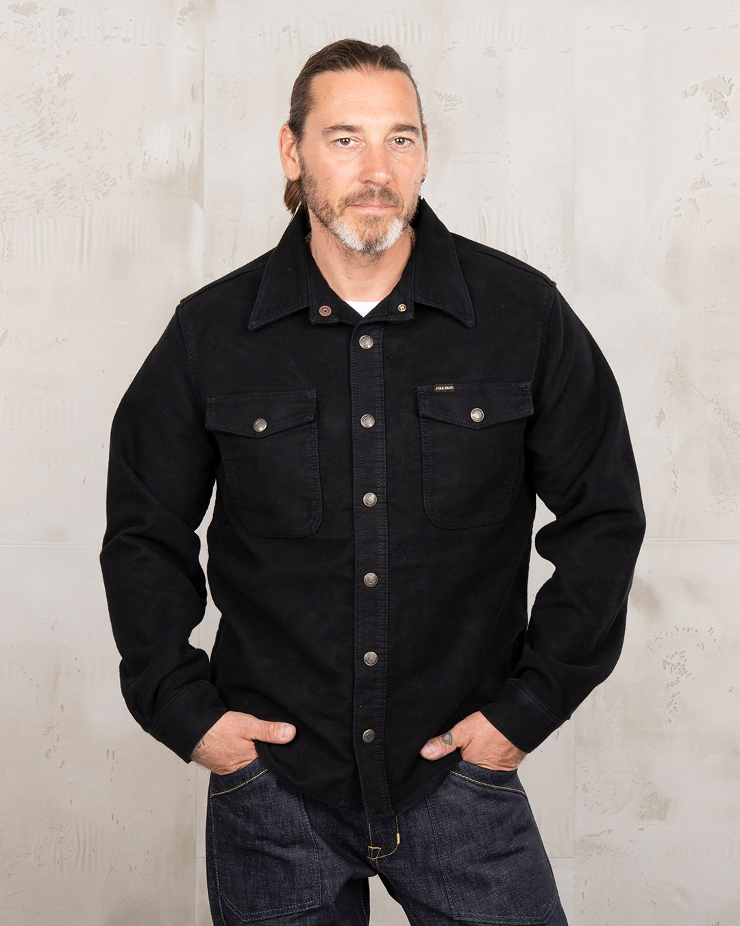 1943 CPO Shirt Moleskin sulphur black