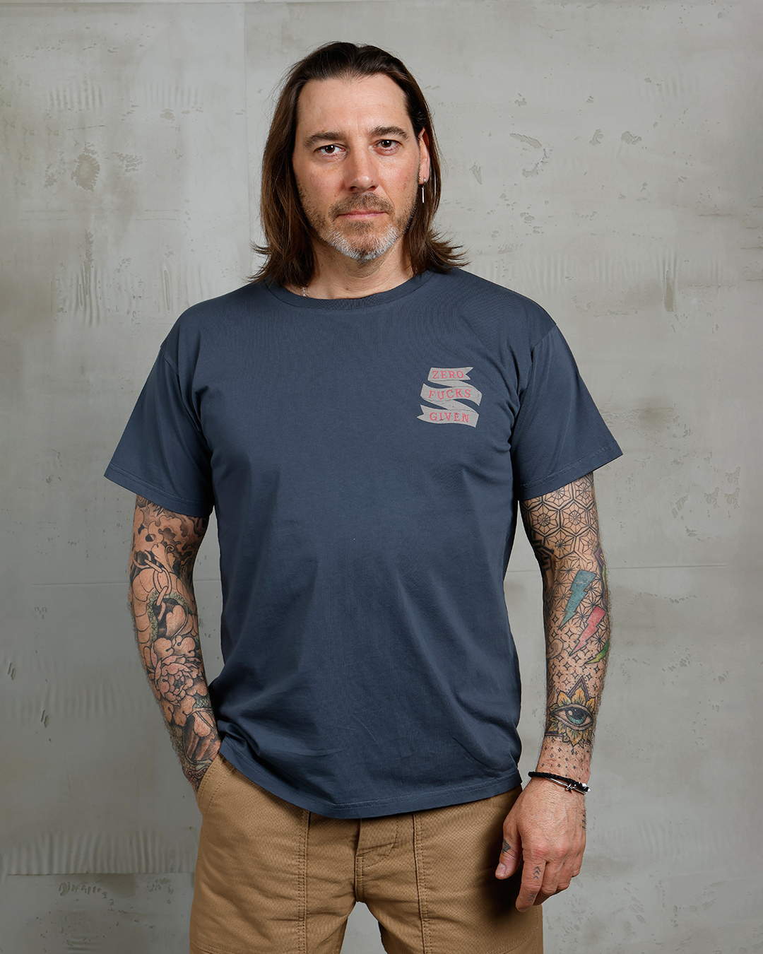 1969 Sports Tee Zero Fucks Given Petrol
