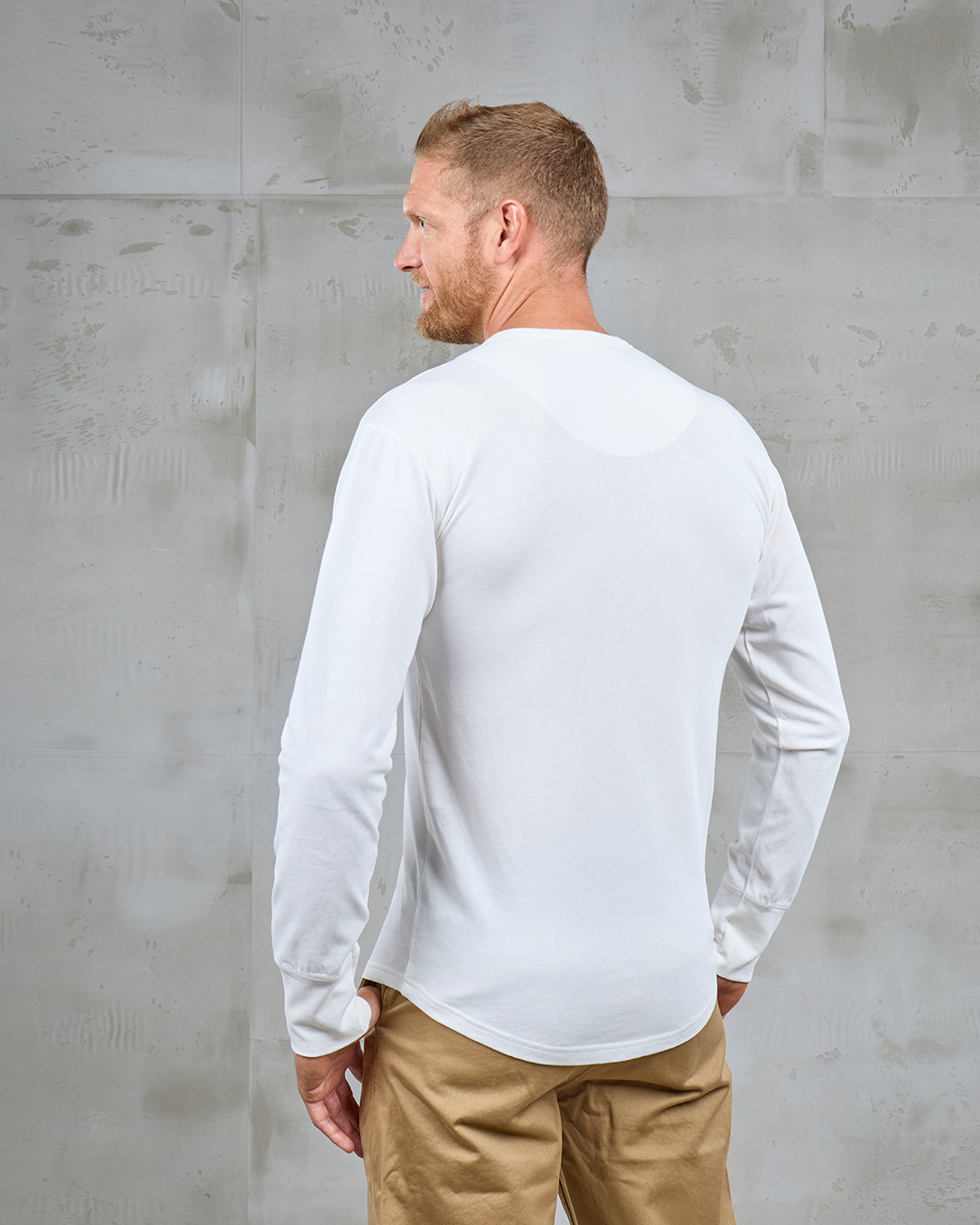 1927 Henley Shirt long sleeve ecru
