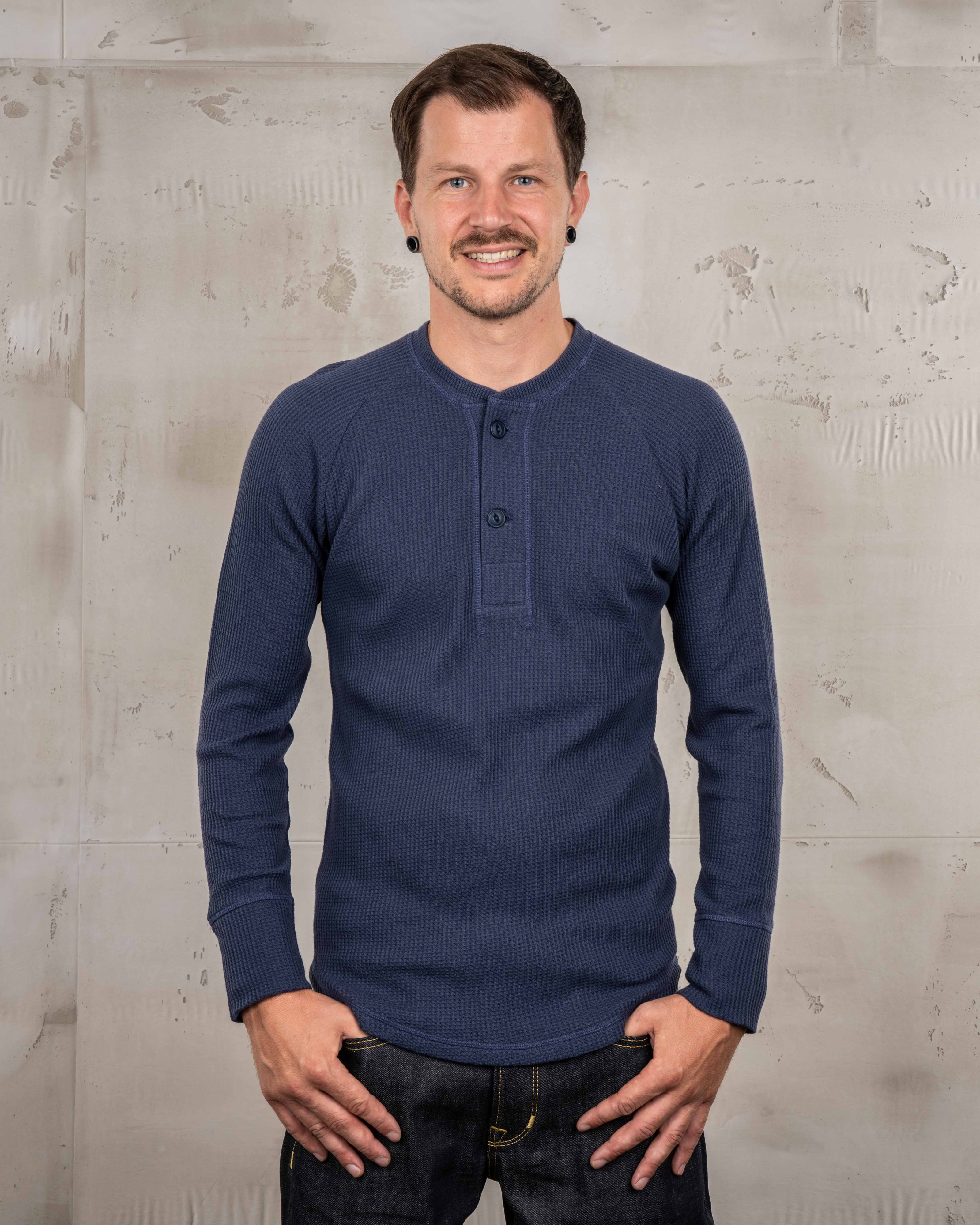 1936 Waffle Shirt Shadow Blue