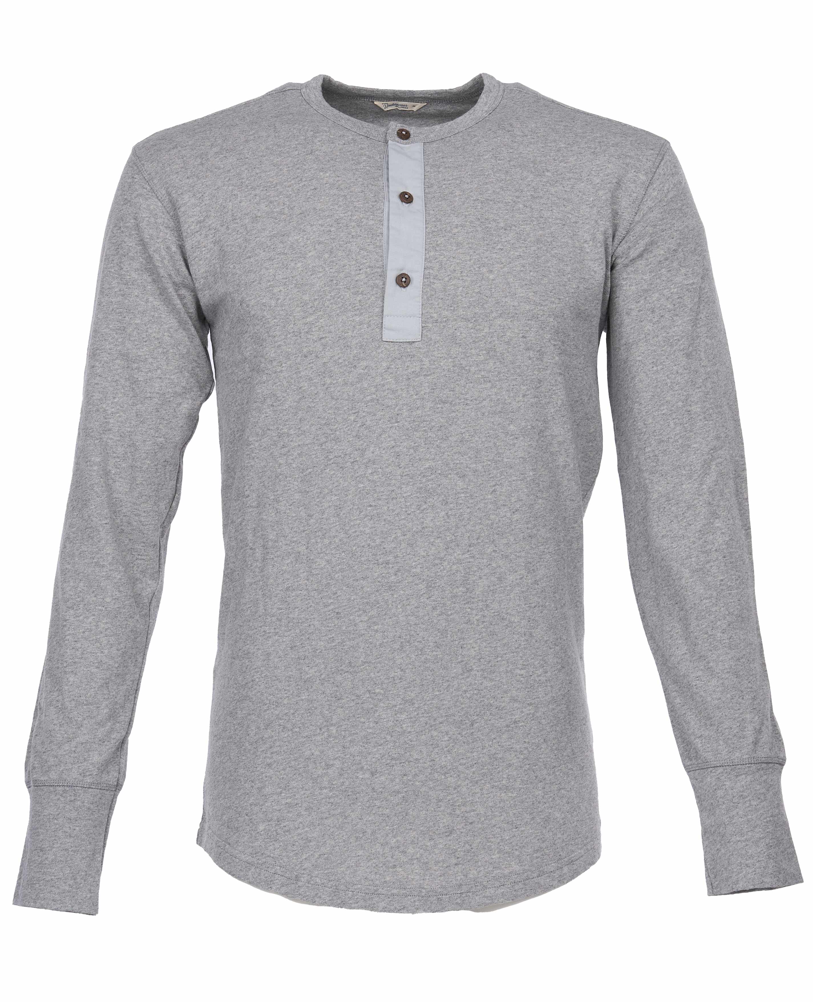 1927 Henley Shirt long sleeve light grey