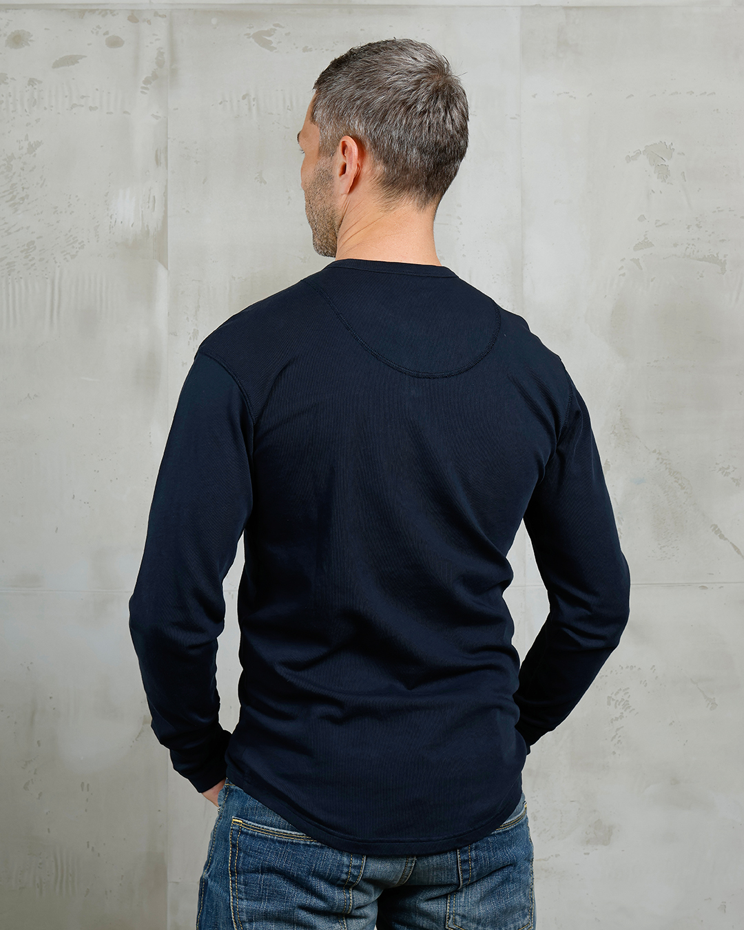 1927 Henley Shirt long sleeve Mojave blue