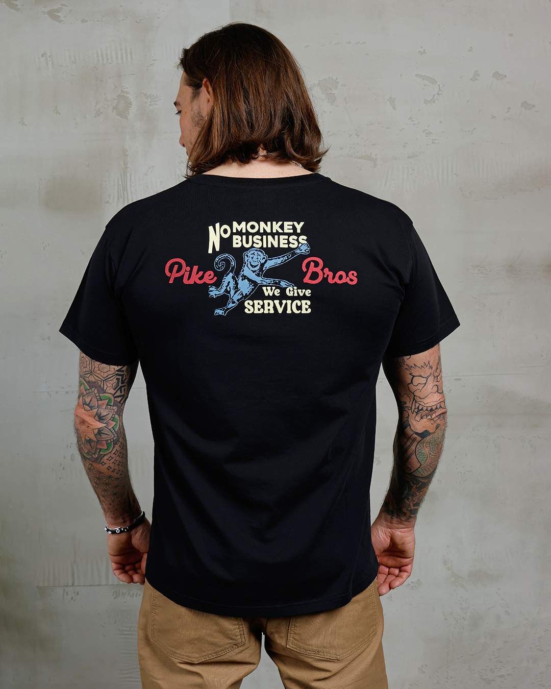 1969 Sports Tee No Monkey Business Black