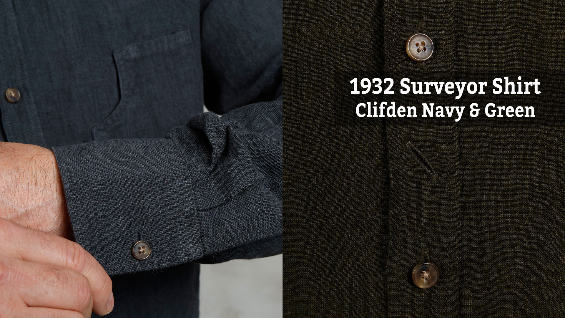 Shirt Clifden Navy and Green