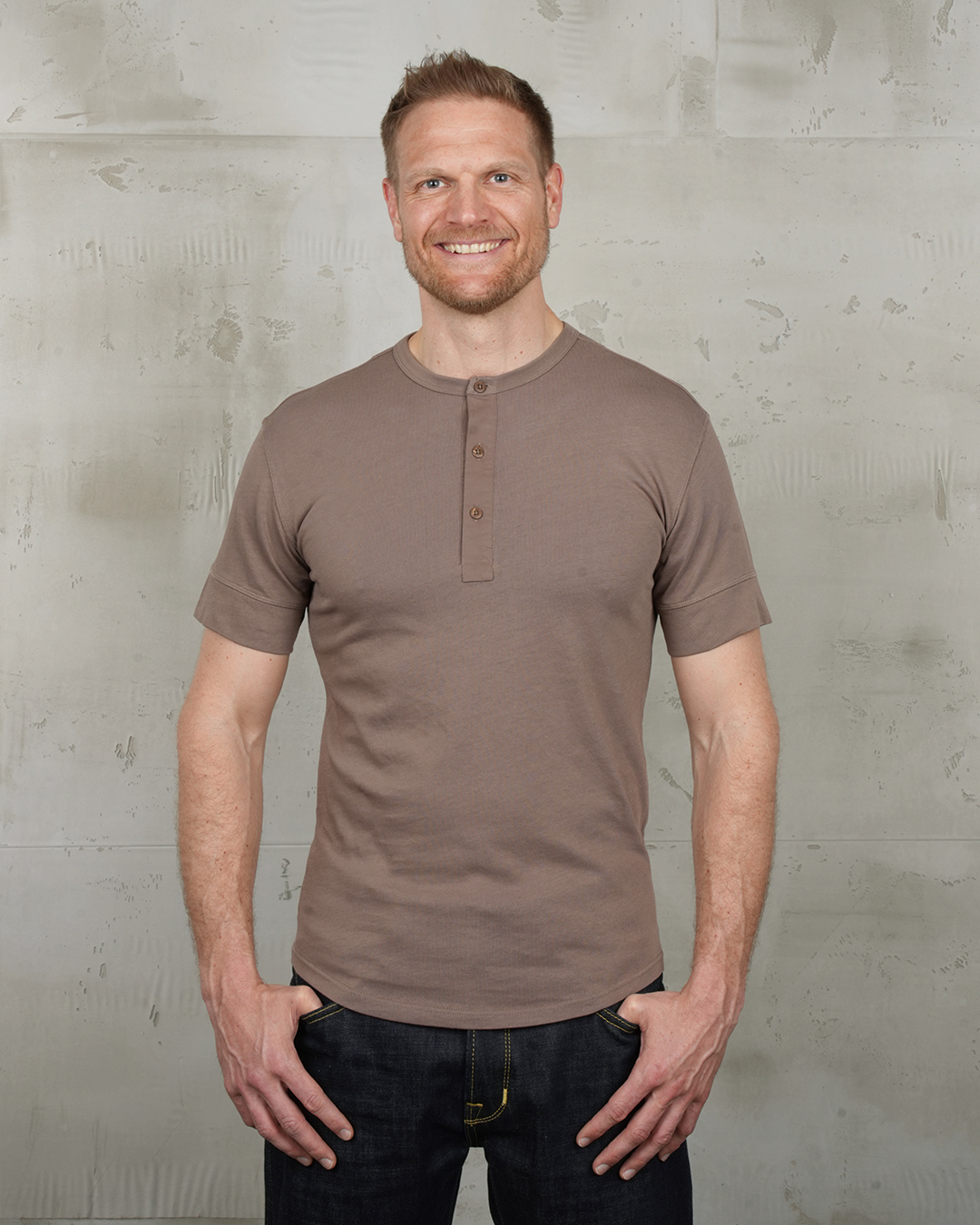 1927 Henley Shirt Short Sleeve Mud