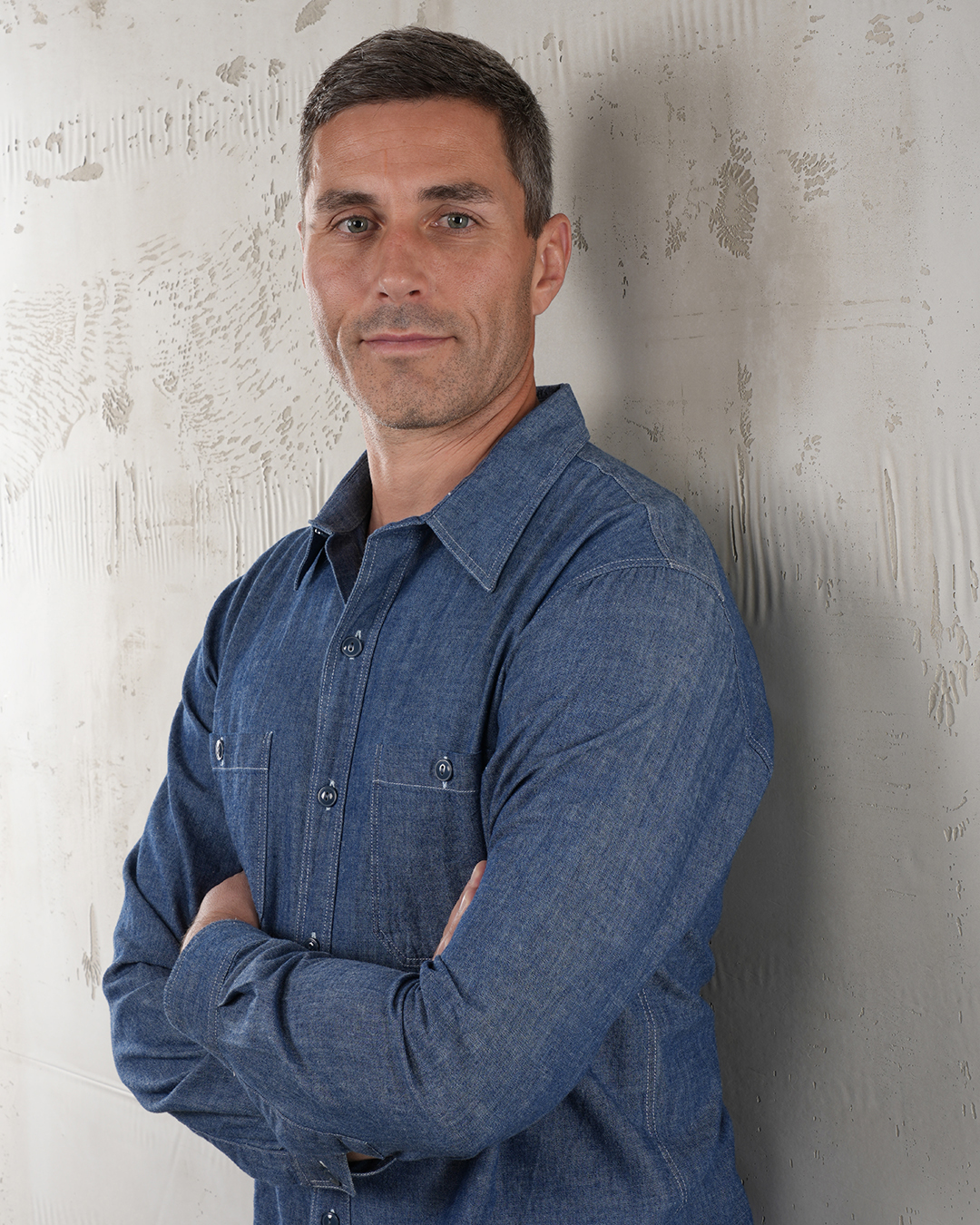 1940 USN Chambray Shirt Harbor Blue