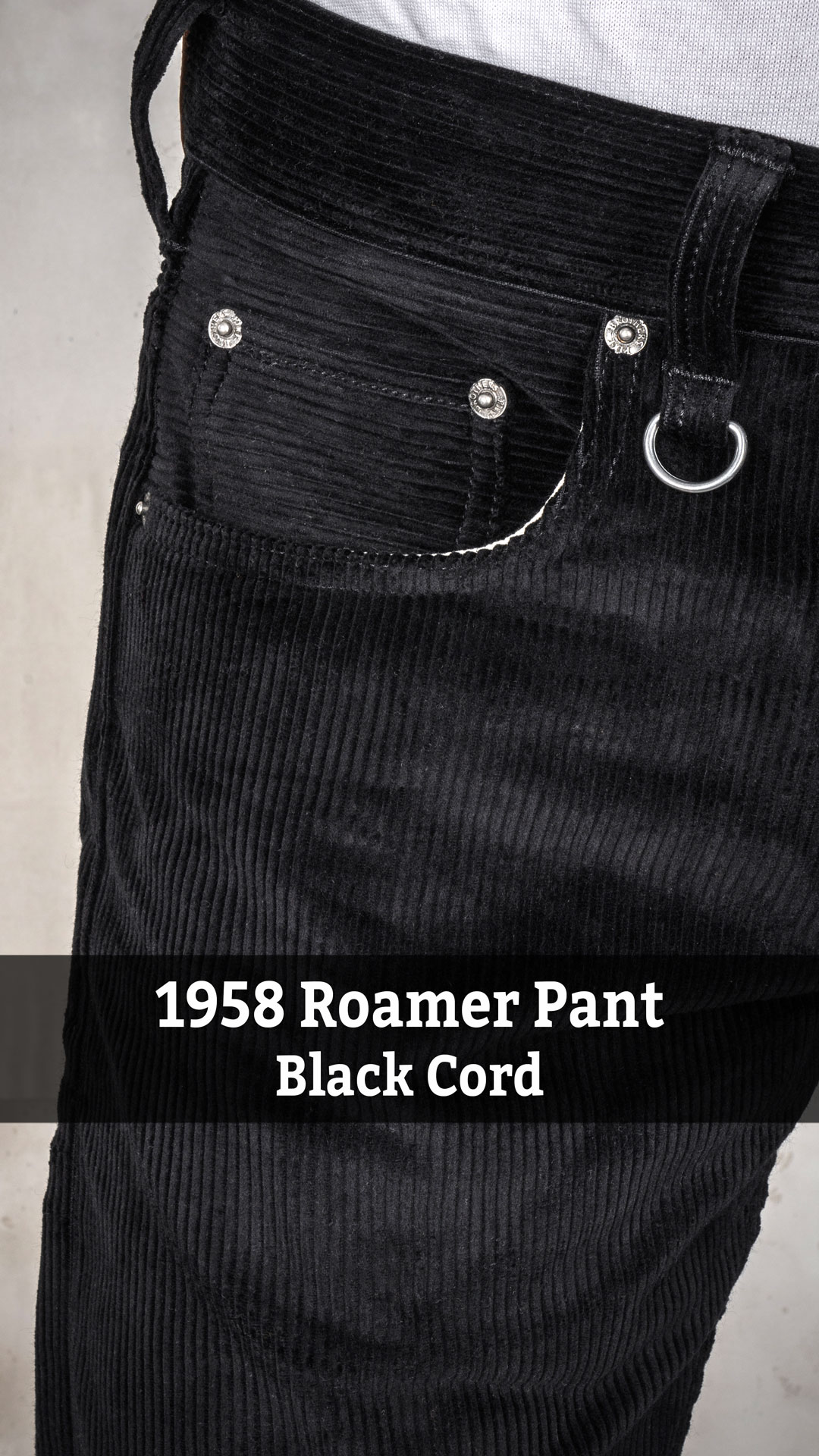 1958 Roamer Pant Black Cord