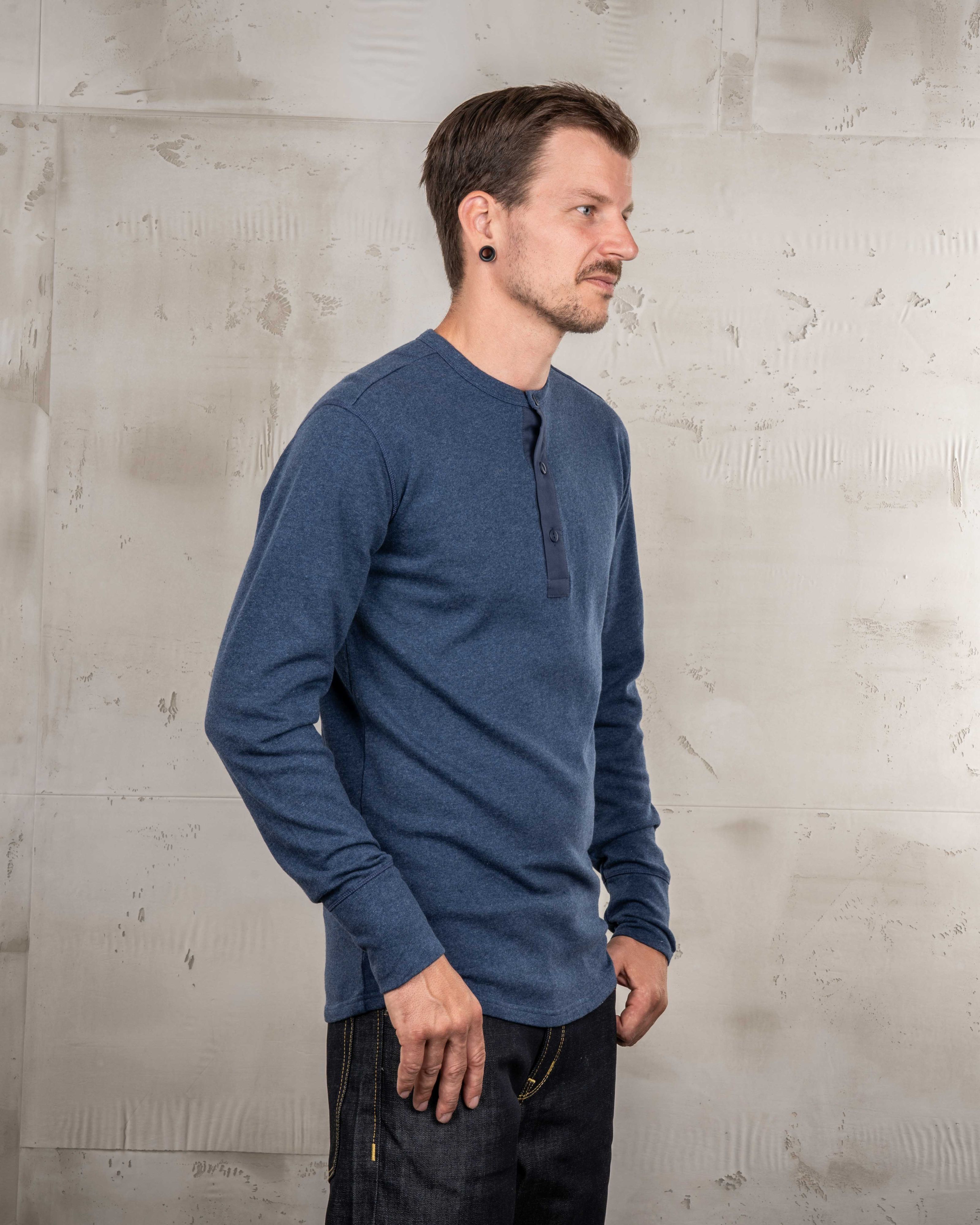 1954 Utility Shirt Long Sleeve Indigo Melange