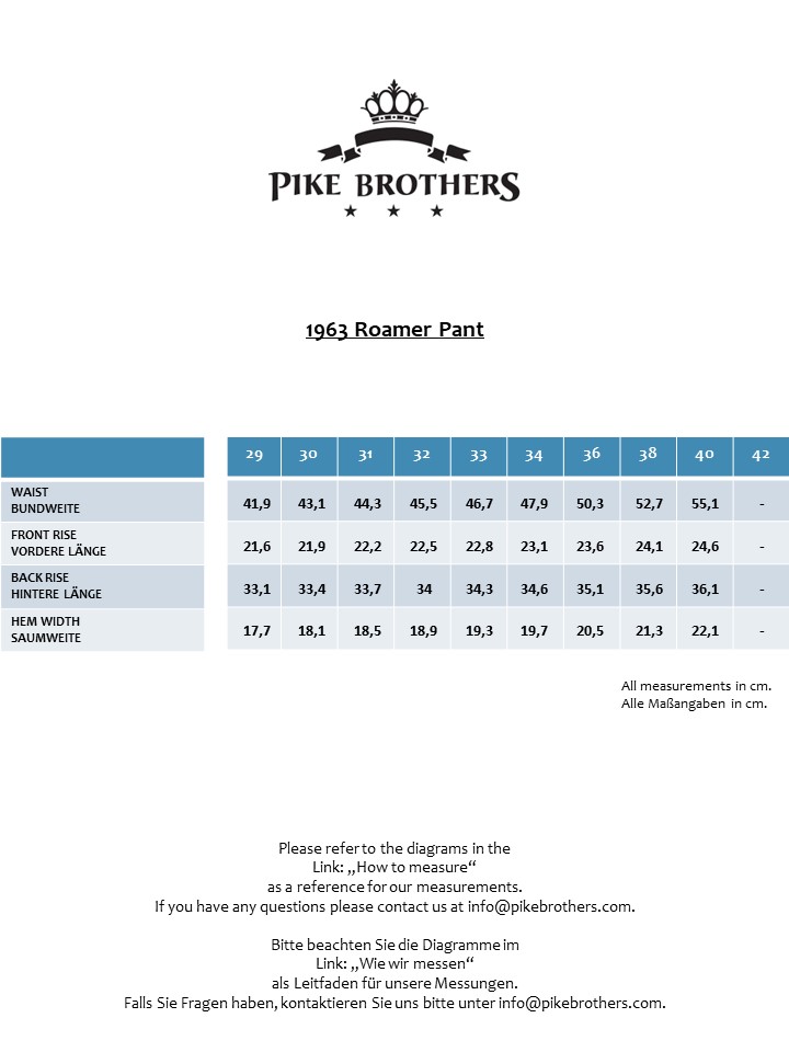 1963 Roamer Pant 21oz Indigo 1963 Roamer Pant 21oz Indigo