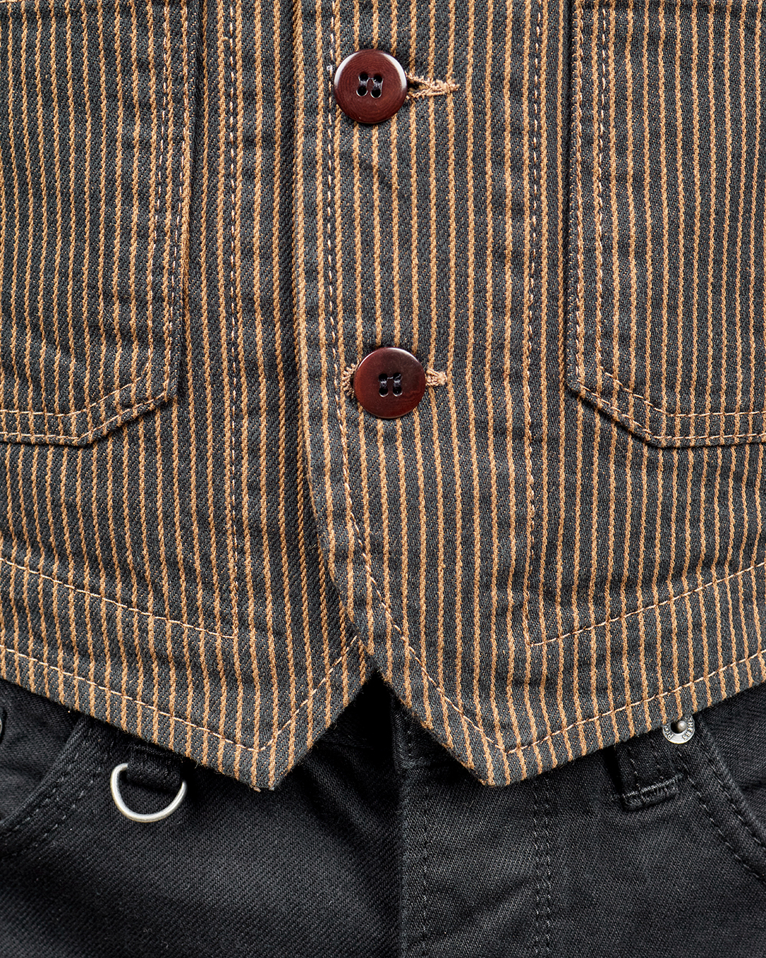 1937 Roamer Vest hickory stripe brown