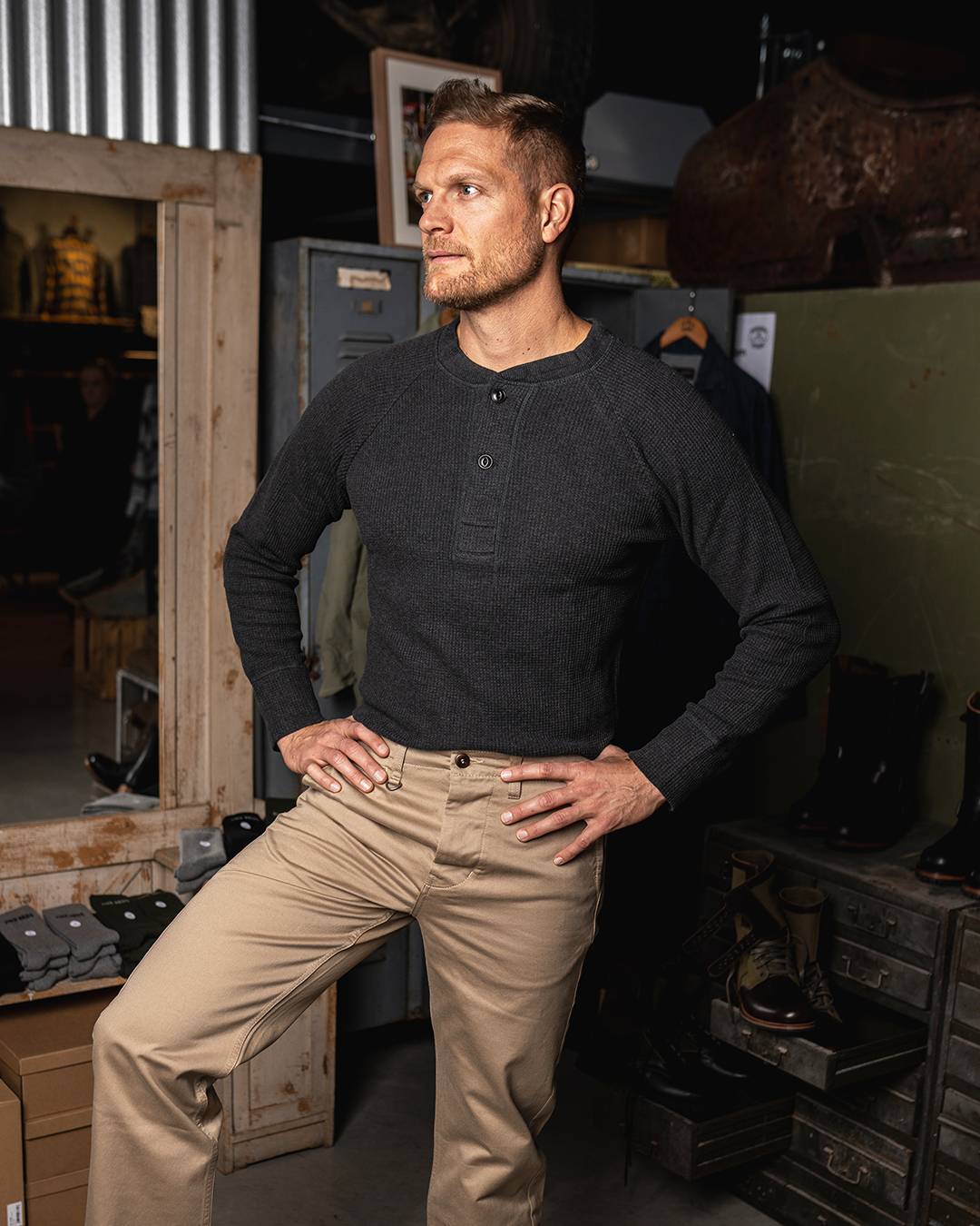 1936 Waffle Shirt iron grey 1936 Waffle Shirt iron grey
