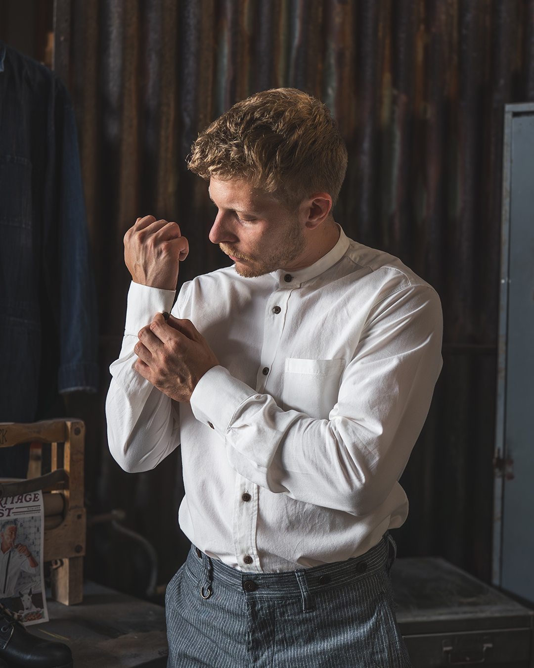 1923 Buccanoy Shirt white chambray