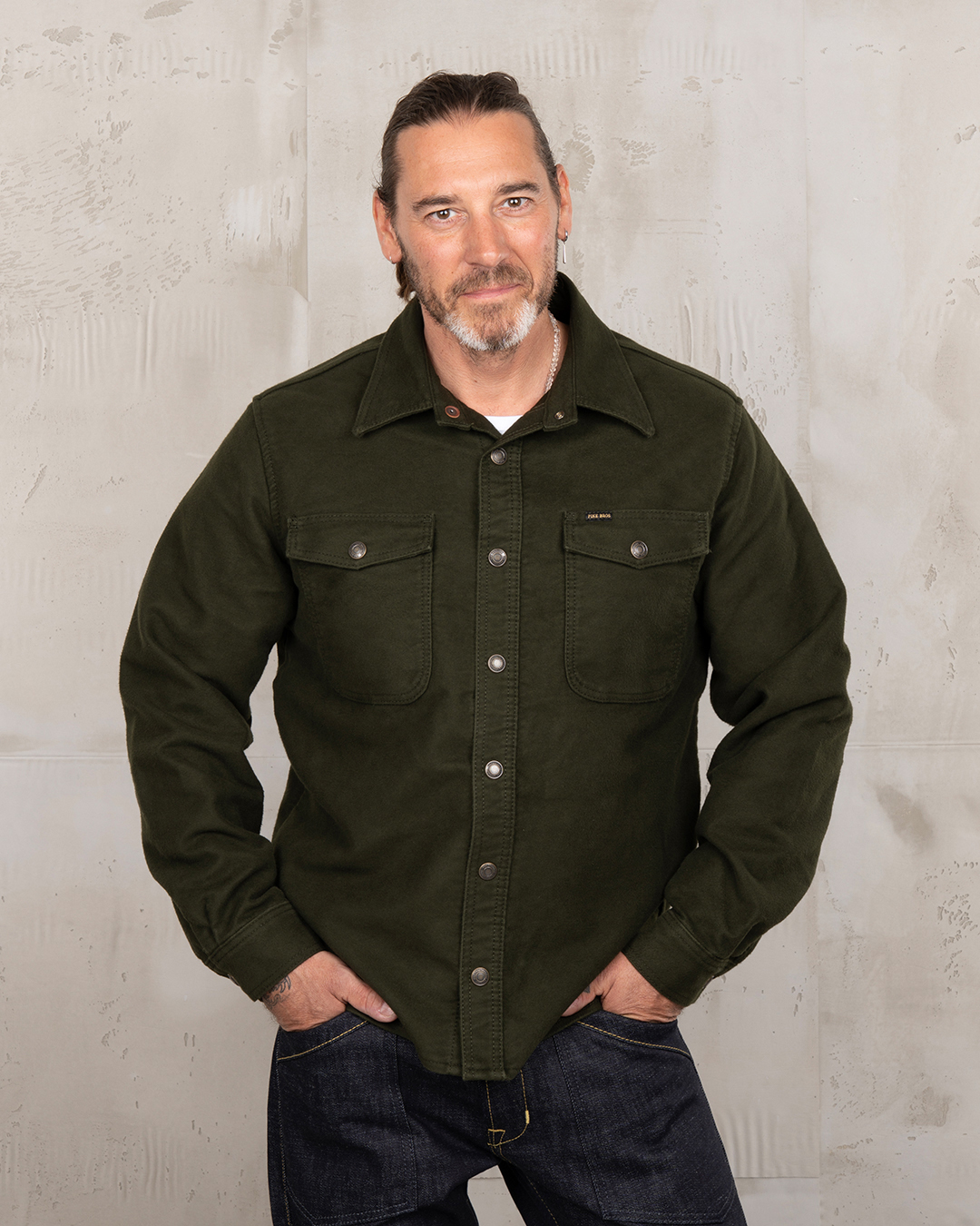 1943 CPO Shirt Moleskin moss