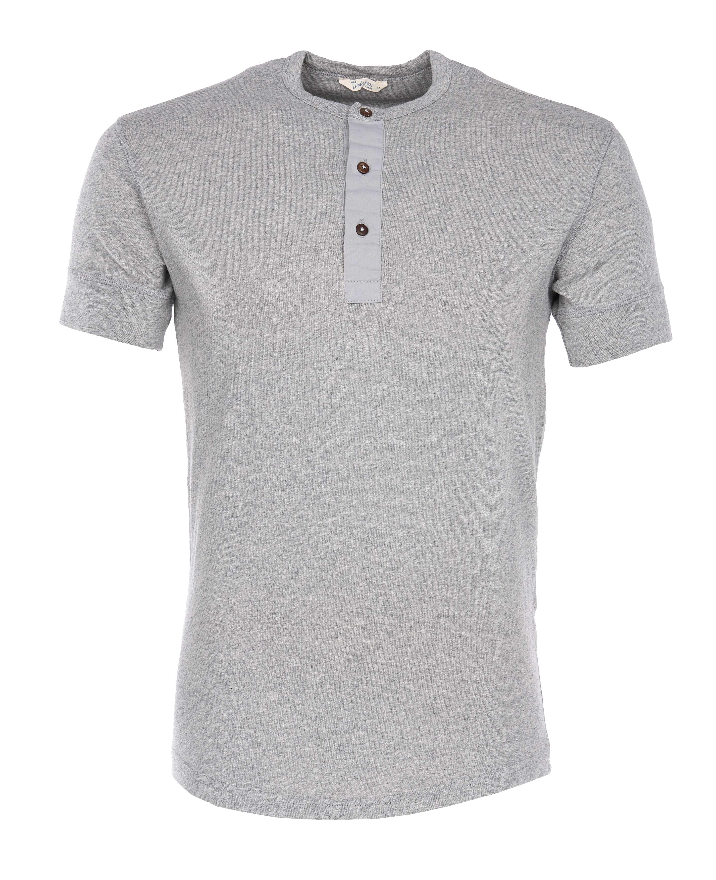 1927 Henley Shirt short sleeve light grey