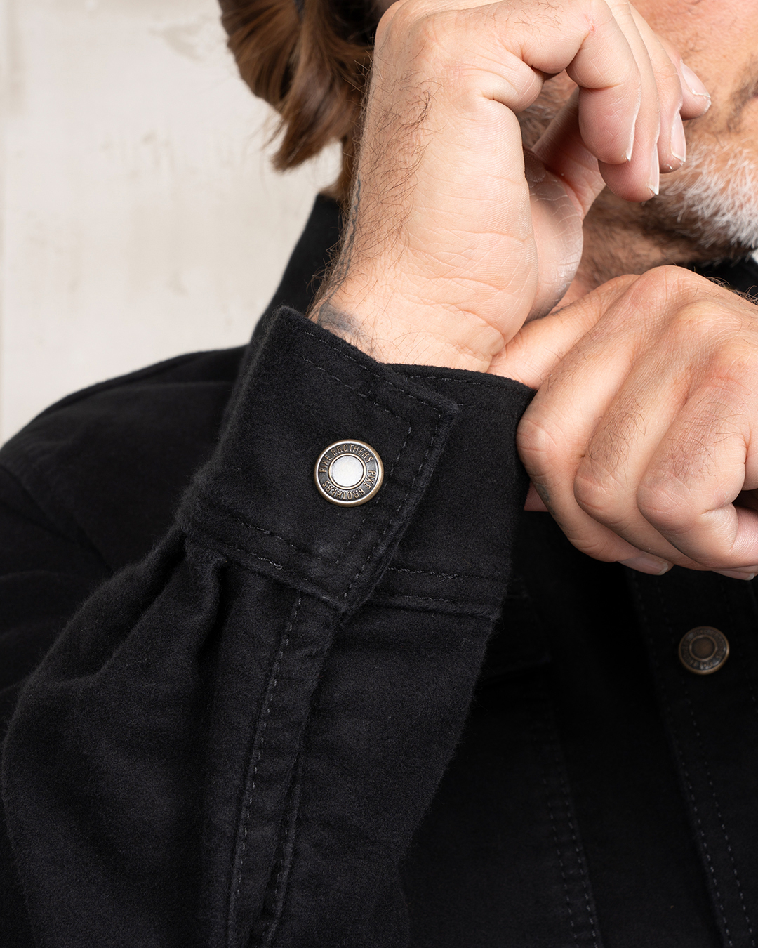 1943 CPO Shirt Moleskin sulphur black