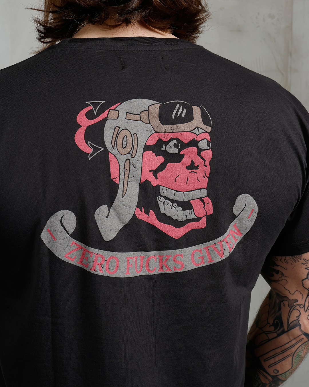 1969 Sports Tee Zero Fucks Given Black