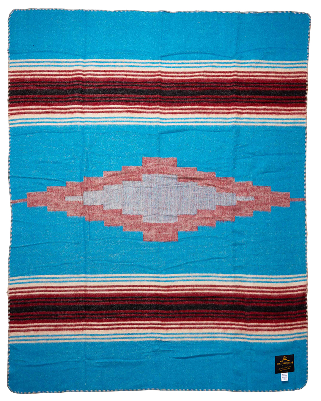 1969 Tolani wool blanket teal