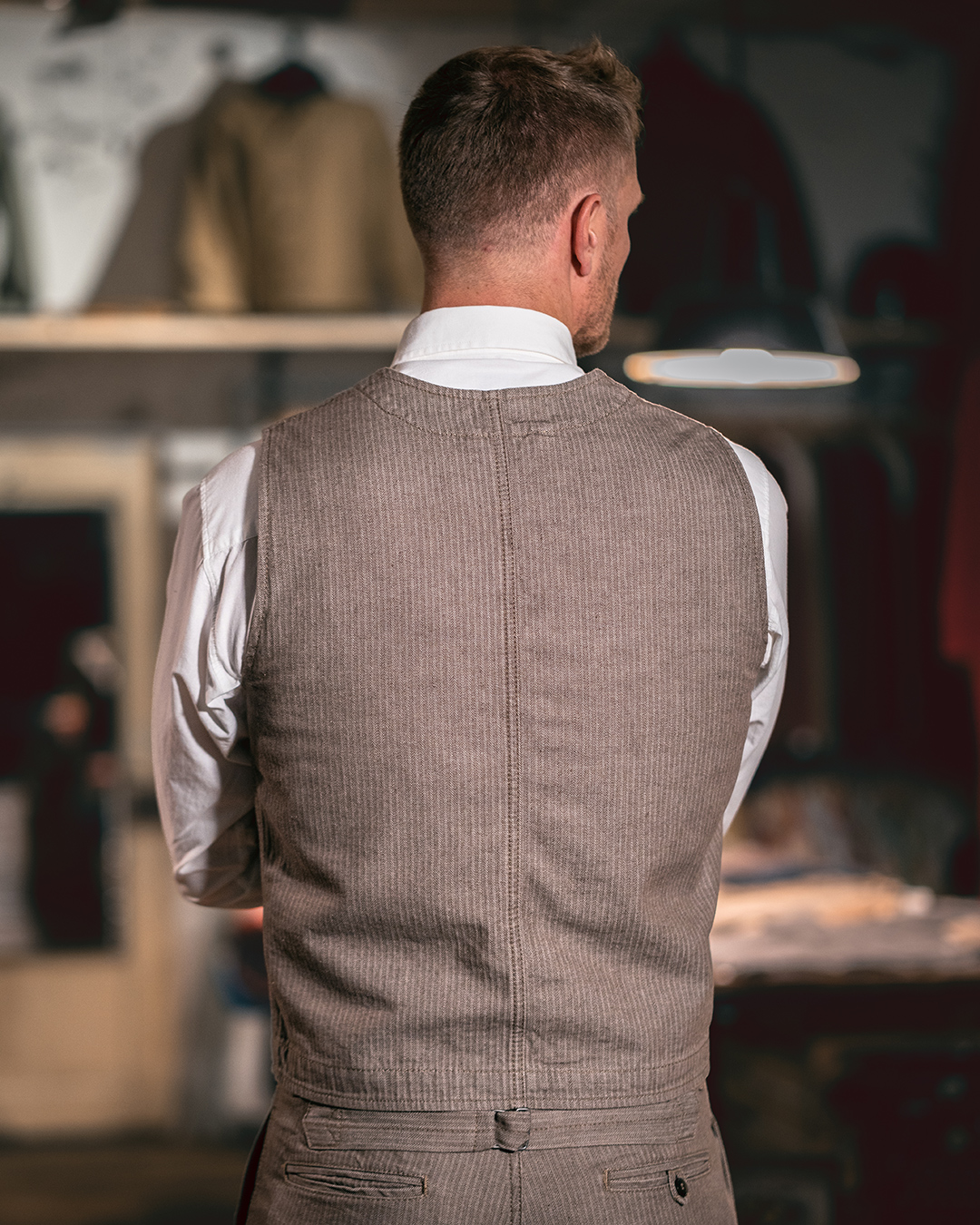 1937 Roamer Vest HBT brown