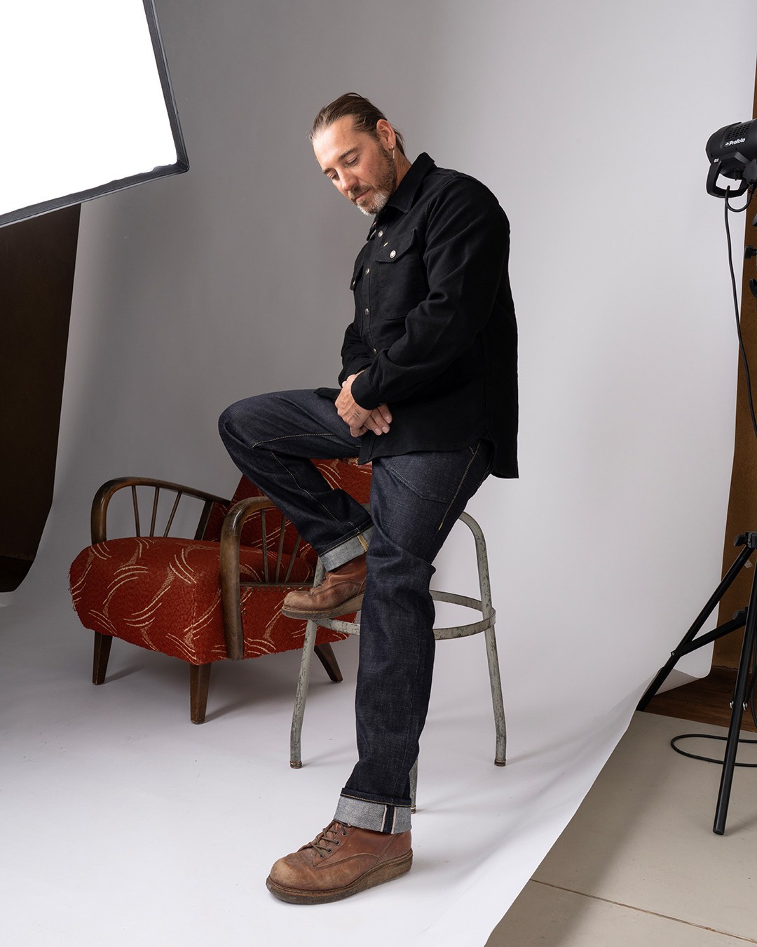 1943 CPO Shirt Moleskin sulphur black