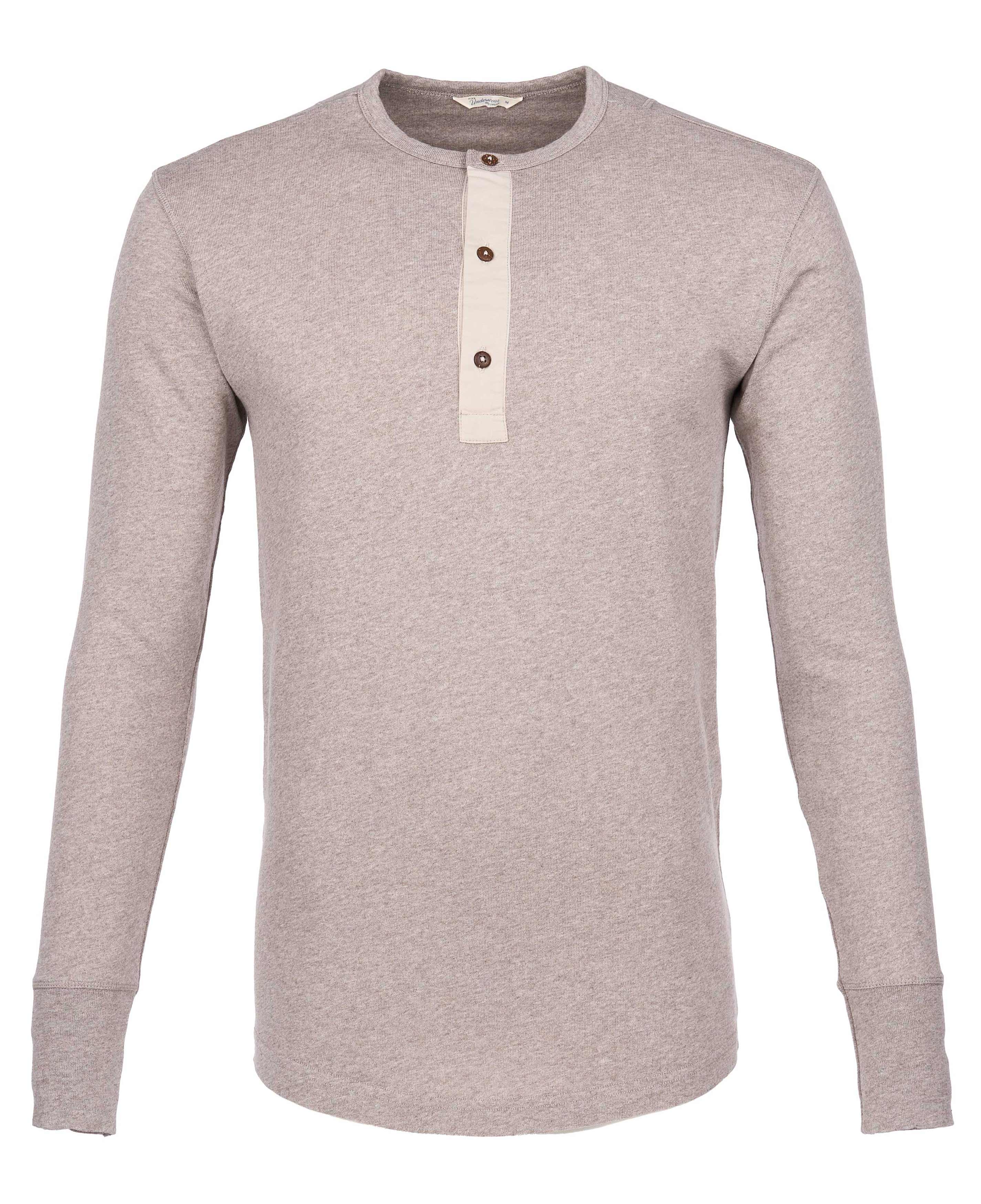 1927 Henley Shirt long sleeve fog brown 1927 Henley Shirt long sleeve fog brown