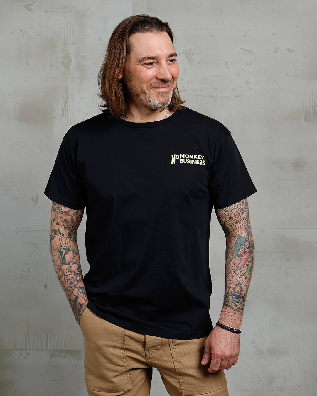 1969 Sports Tee No Monkey Business Black