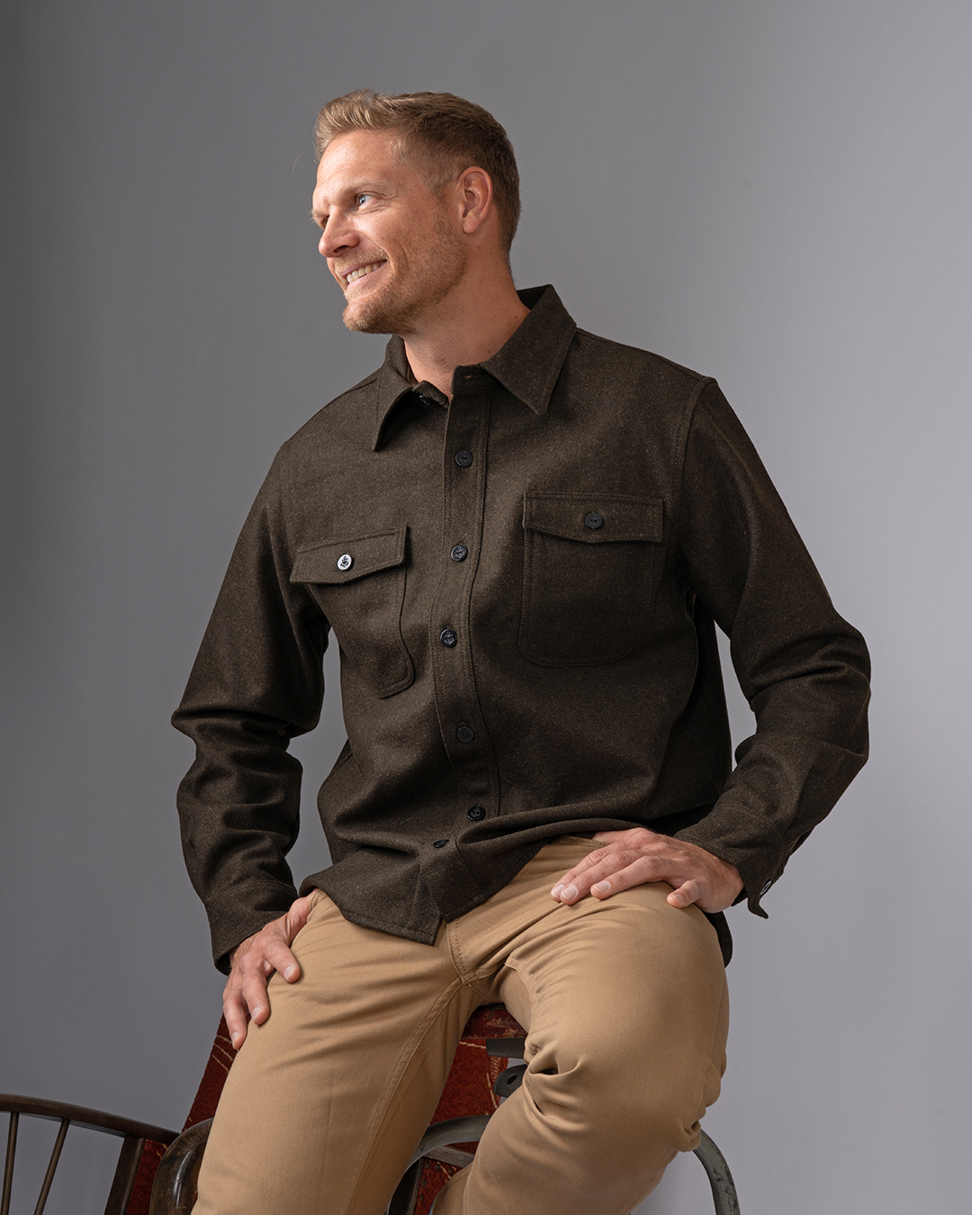 1943 CPO Shirt olive wool