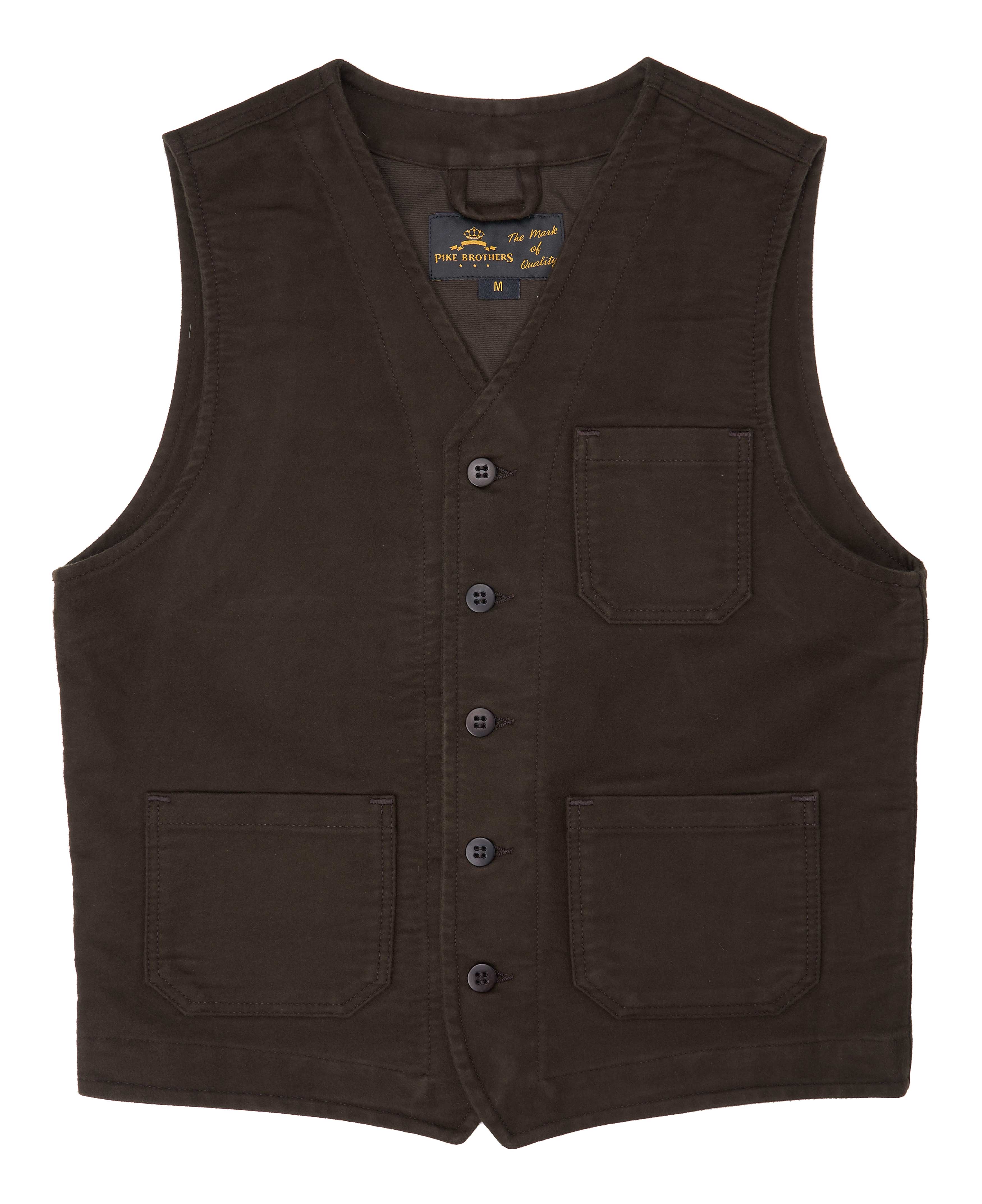 1937 Roamer Vest Moleskin soil brown