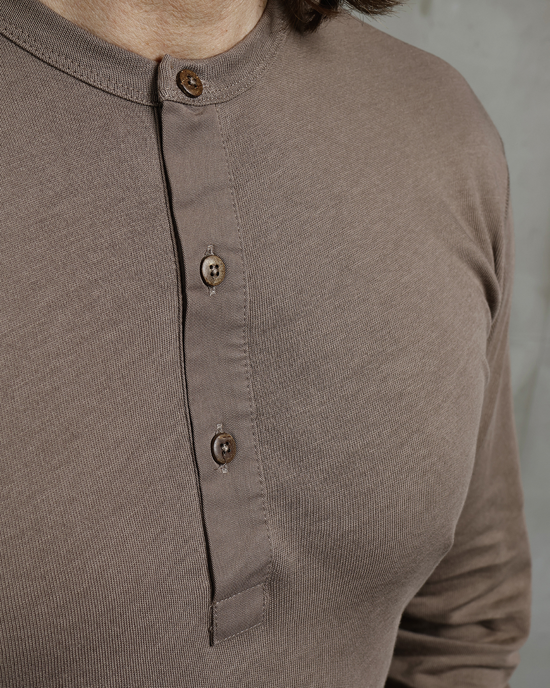 1927 Henley Shirt Long Sleeve Mud