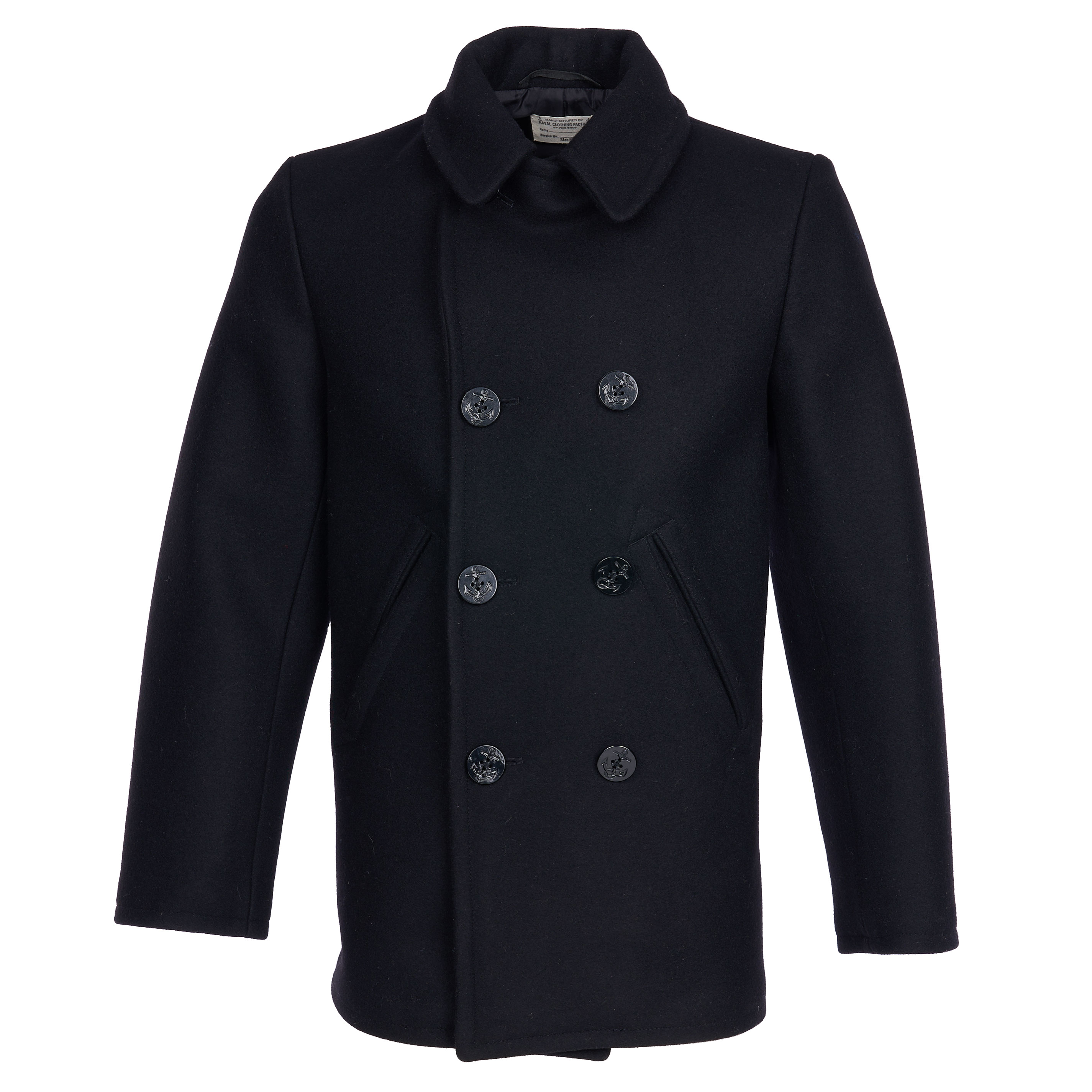 1938 Pea Coat Black Wool 1938 Pea Coat Black Wool