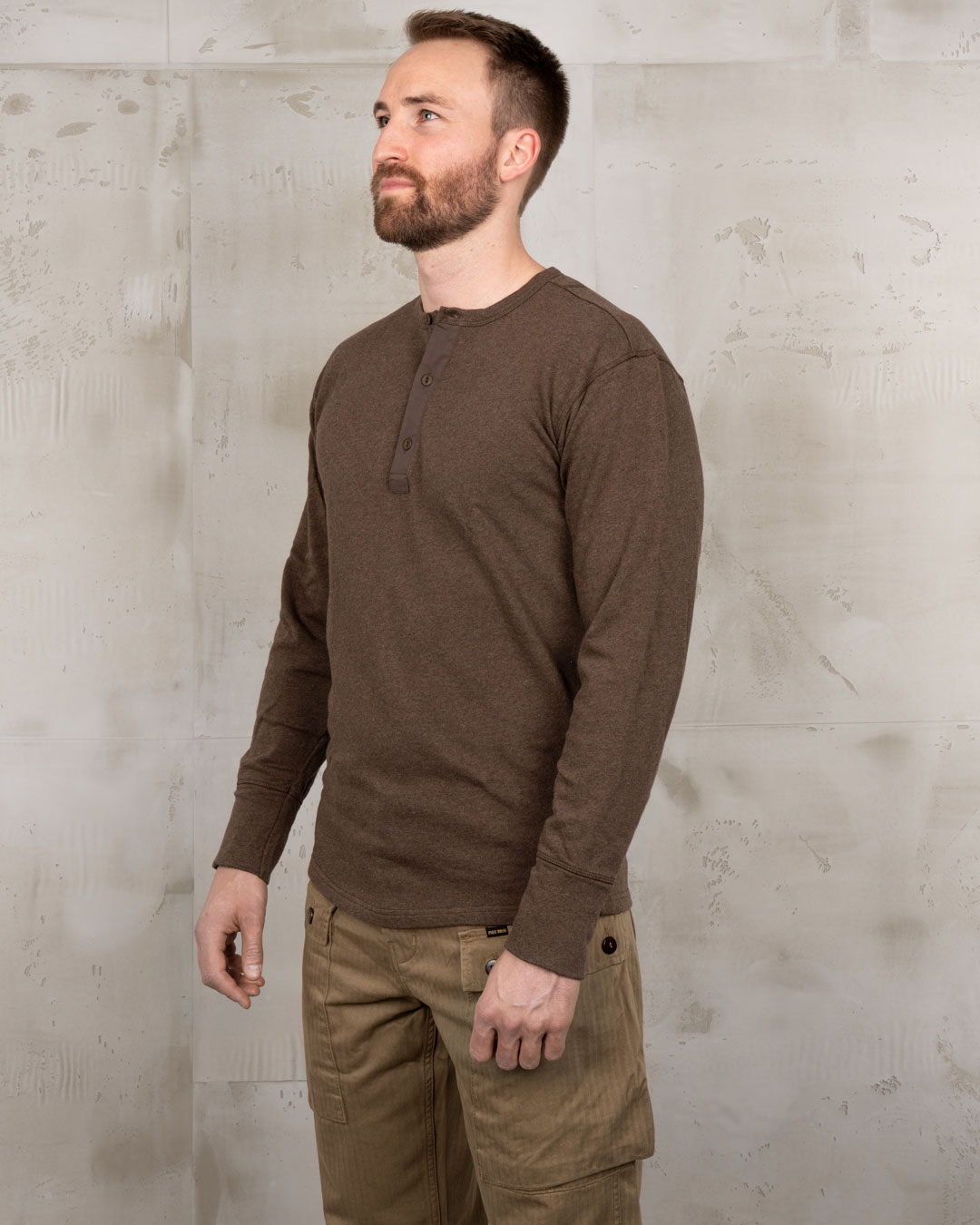 1954 Utility Shirt Long Sleeve Brown Melange 1954 Utility Shirt Long Sleeve Brown Melange