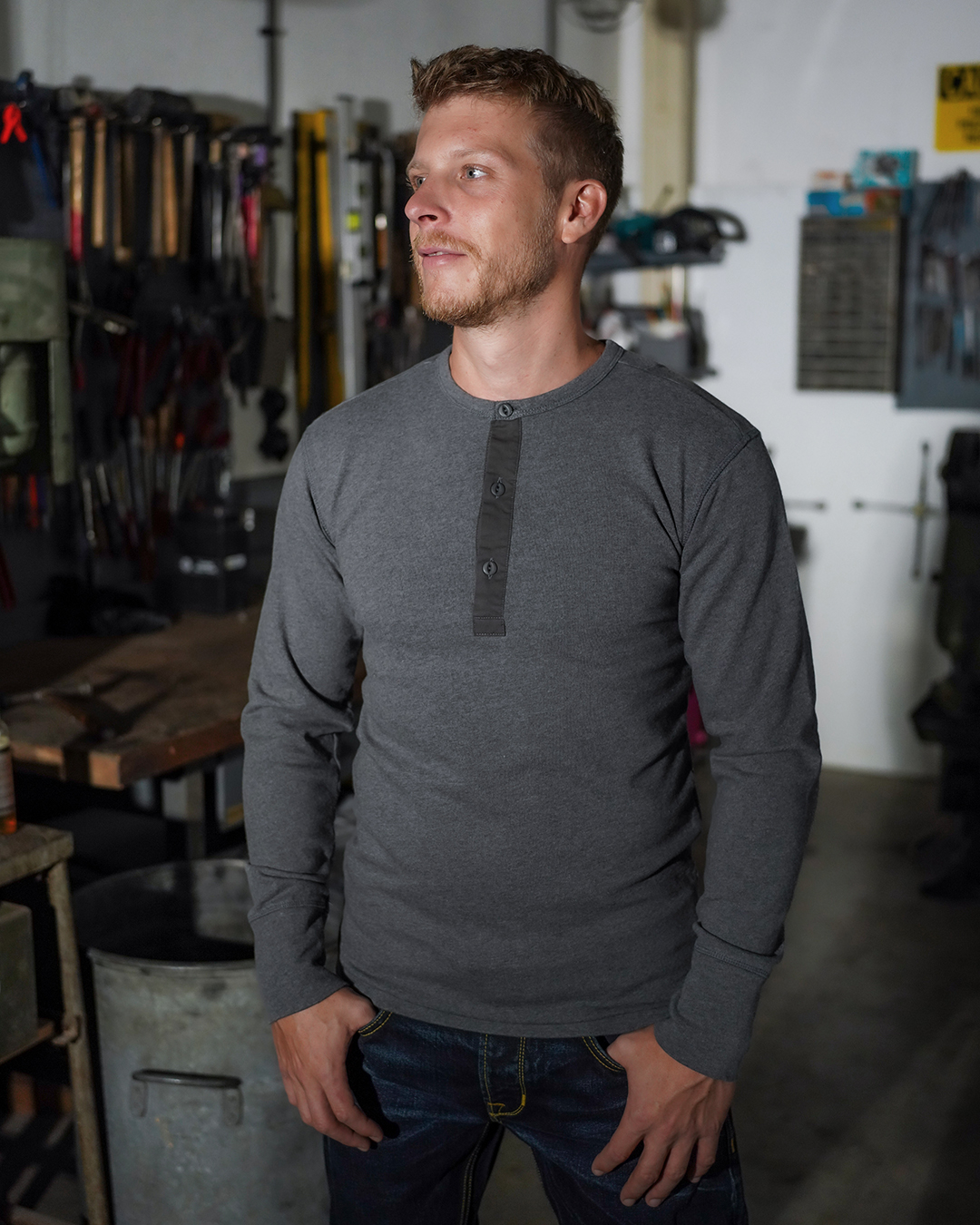 1954 Utility Shirt Long Sleeve Grey Melange 1954 Utility Shirt Long Sleeve Grey Melange