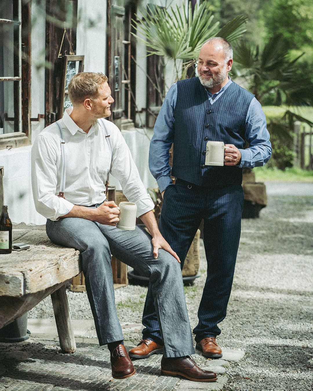 1942 Hunting Pant Grey Striped Linen 1942 Hunting Pant Grey Striped Linen