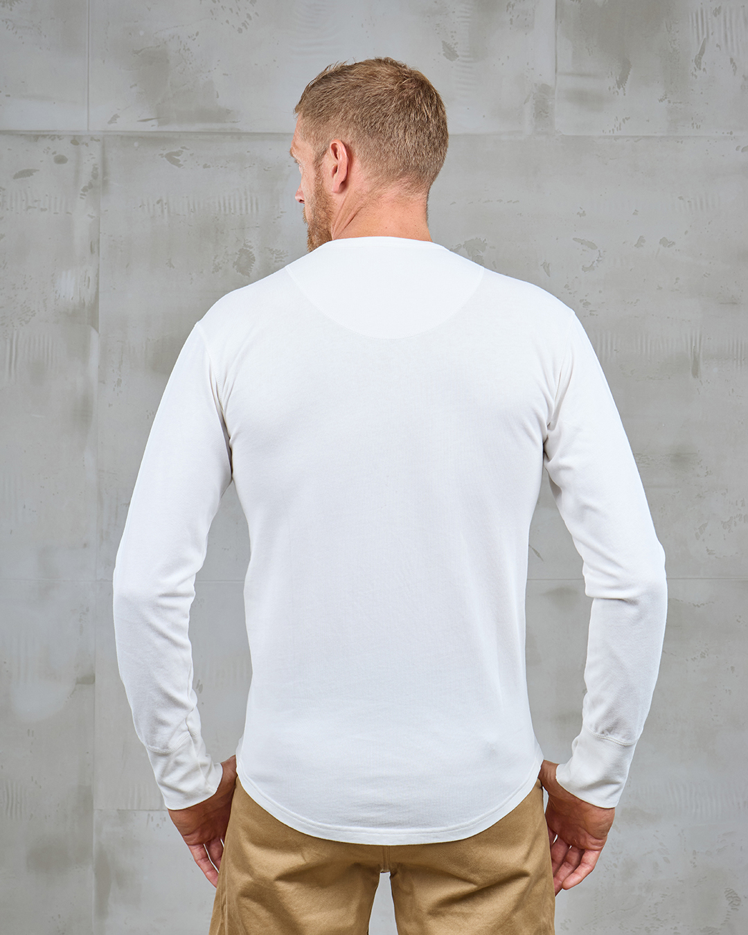 1927 Henley Shirt long sleeve ecru