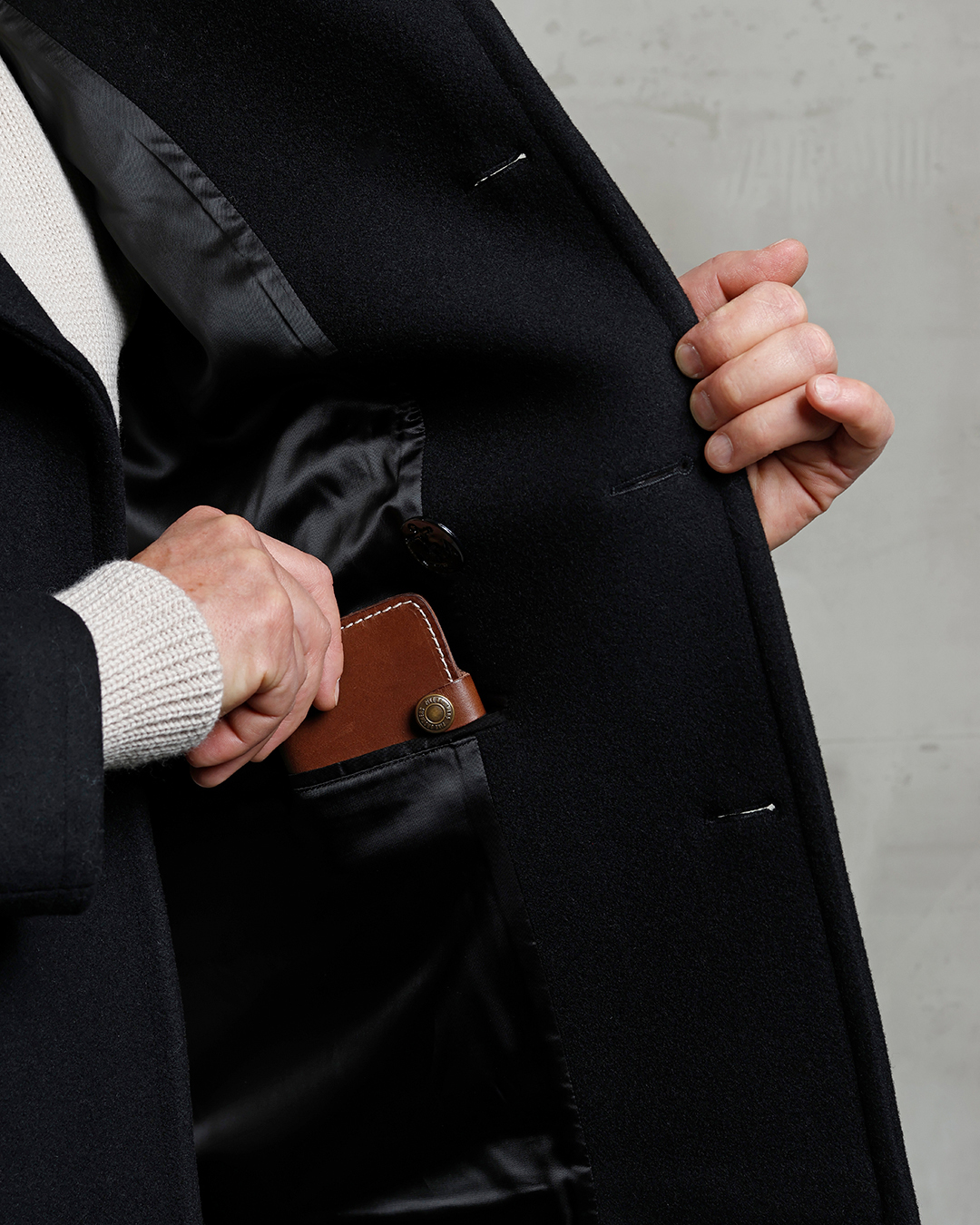 1938 Pea Coat Black Wool