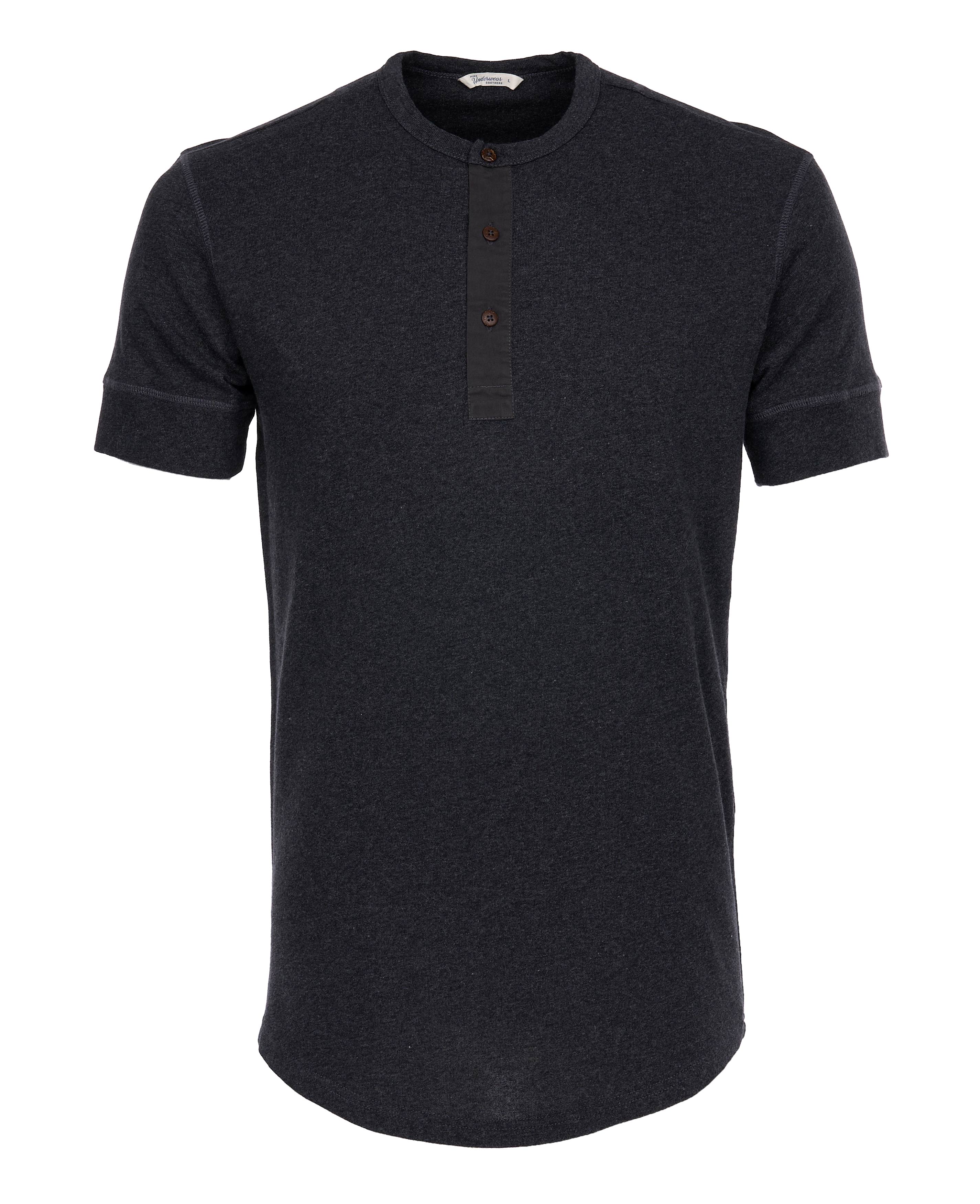 1927 Henley Shirt short sleeve iron grey