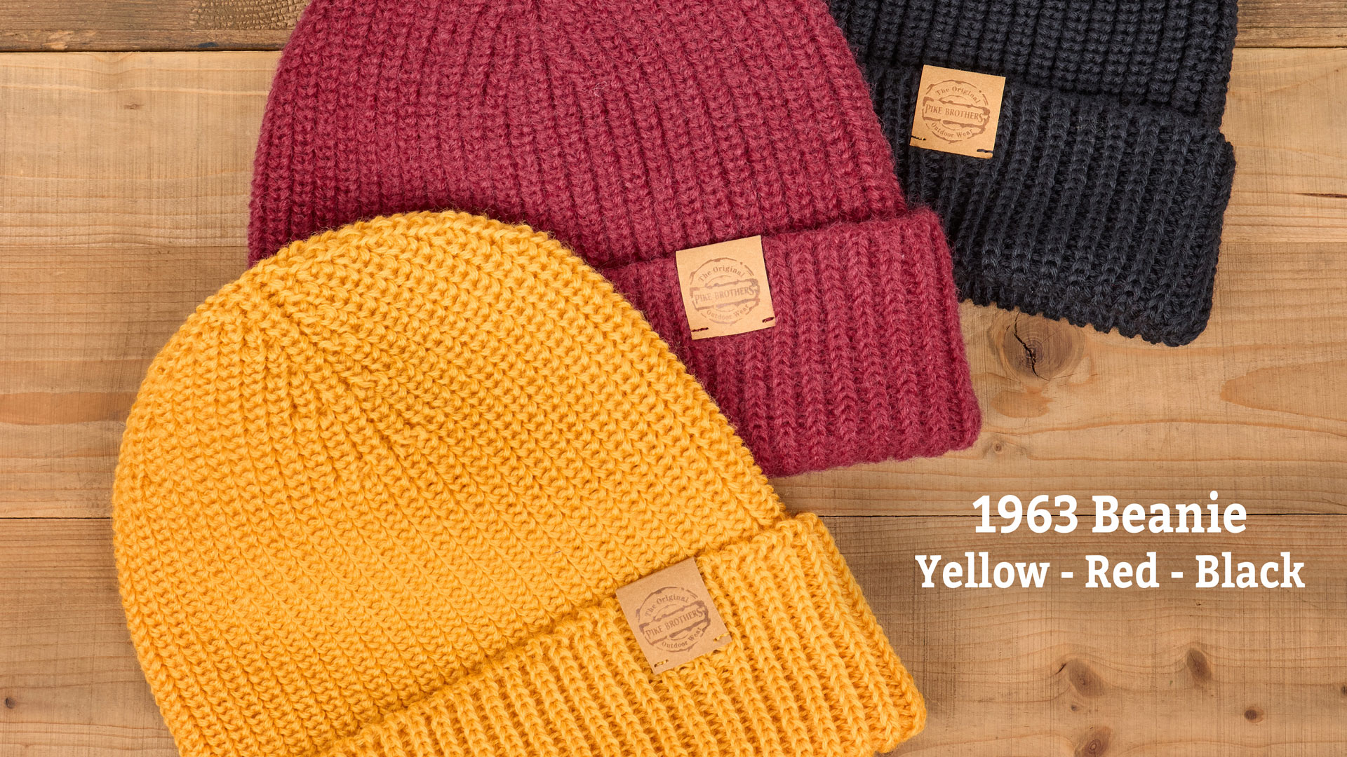 1963 Beanie in Yellow, Red and Black