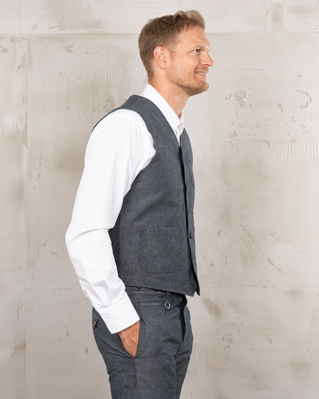 1937 Roamer Vest Smoke Grey