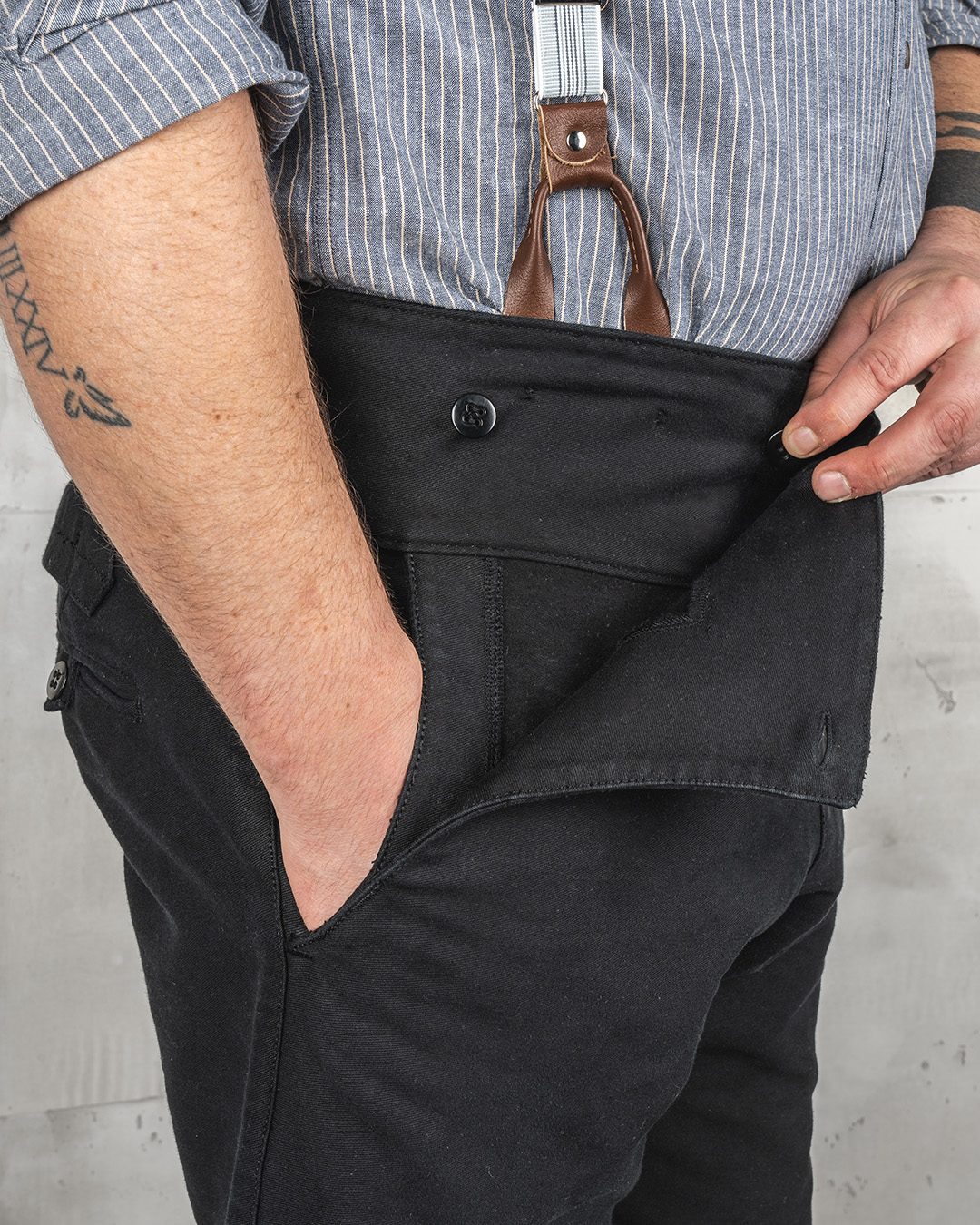 1935 Machinist Trousers Elephant Skin Black 1935 Machinist Trousers Elephant Skin Black